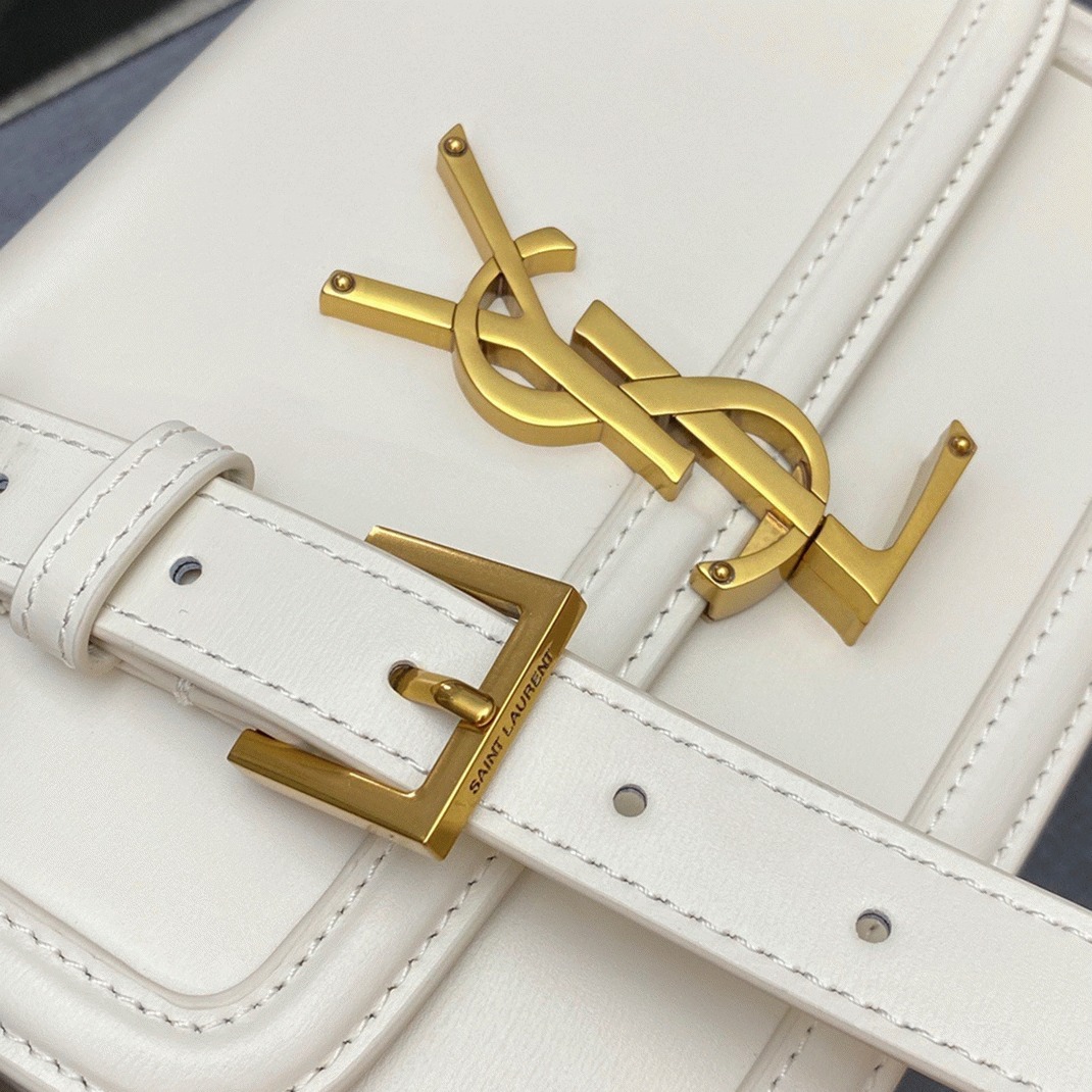Replica Saint Laurent Small Solferino Bag White Calfskin