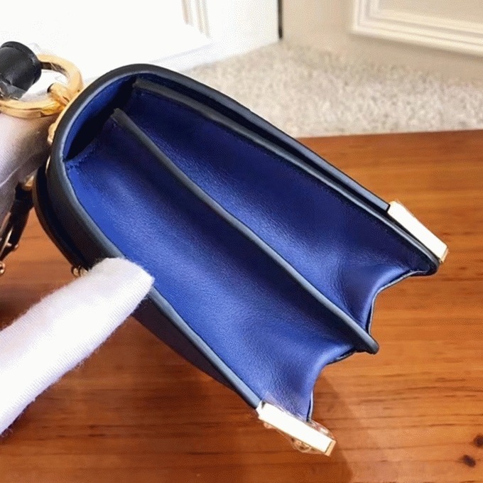 Blue/Black Prada Cahier Shoulder Bag Fake