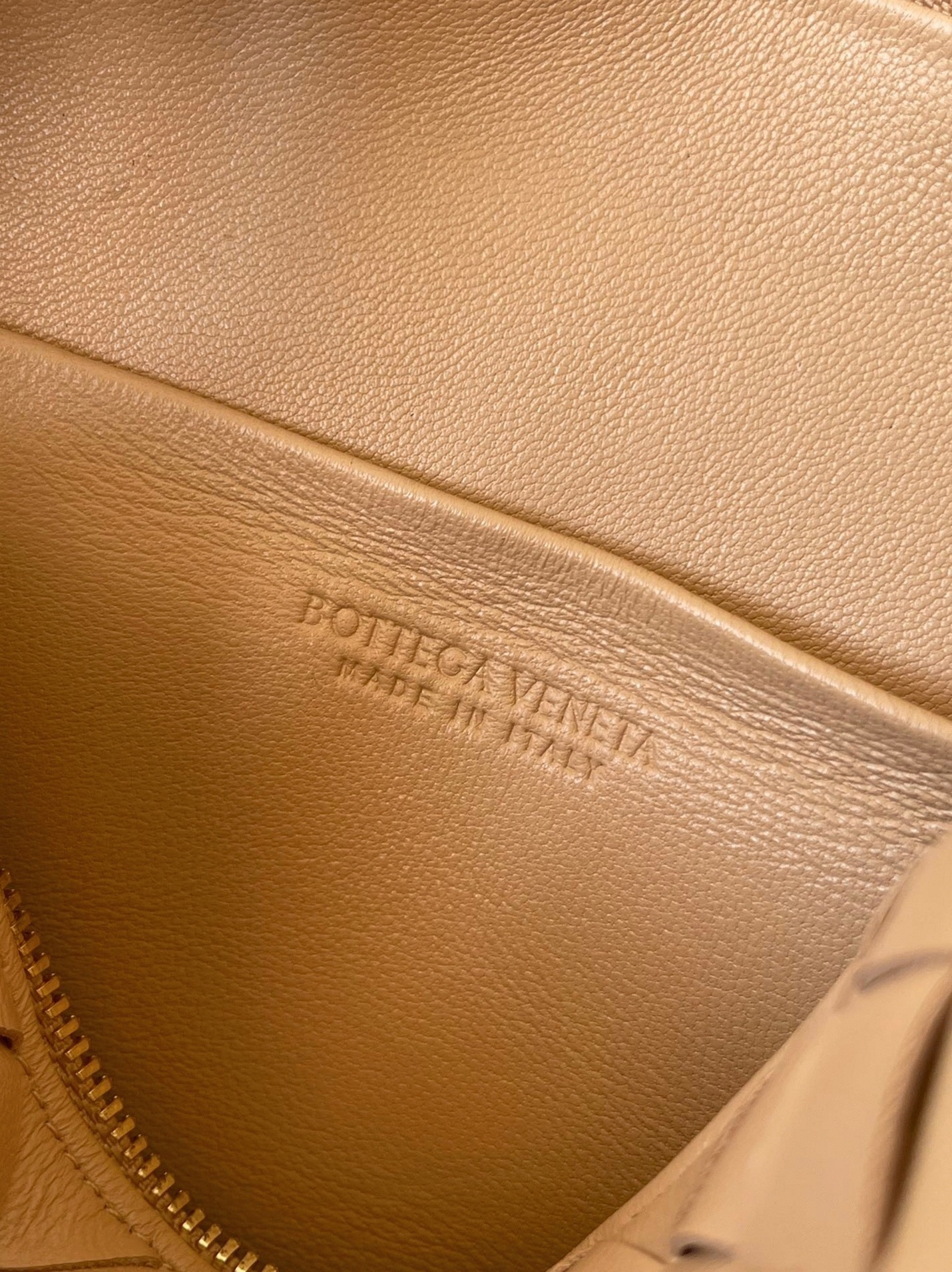 Fake Bottega Veneta Loop Mini Bag Almond