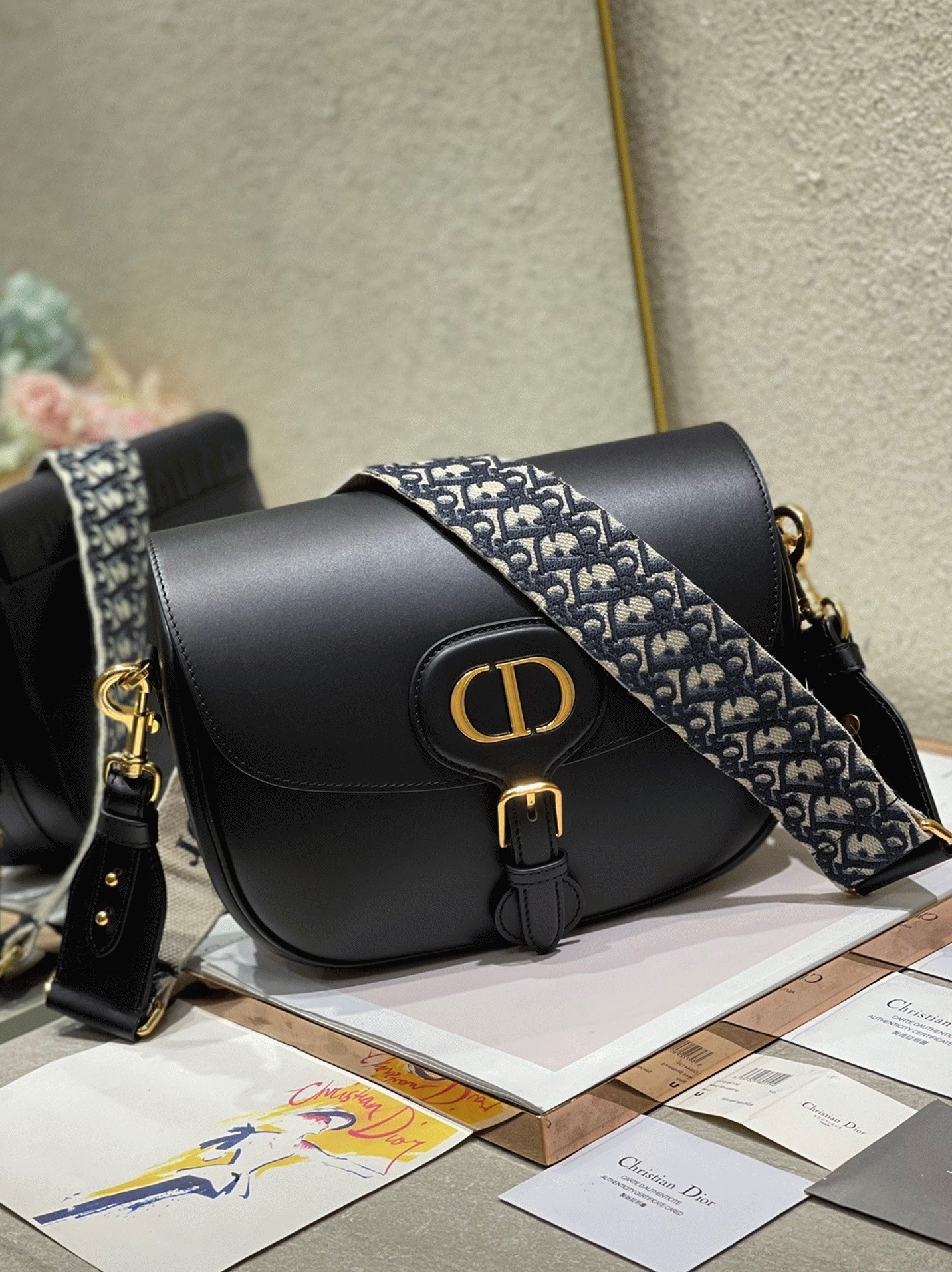 Dior Bobby Large Bag Fake in Black