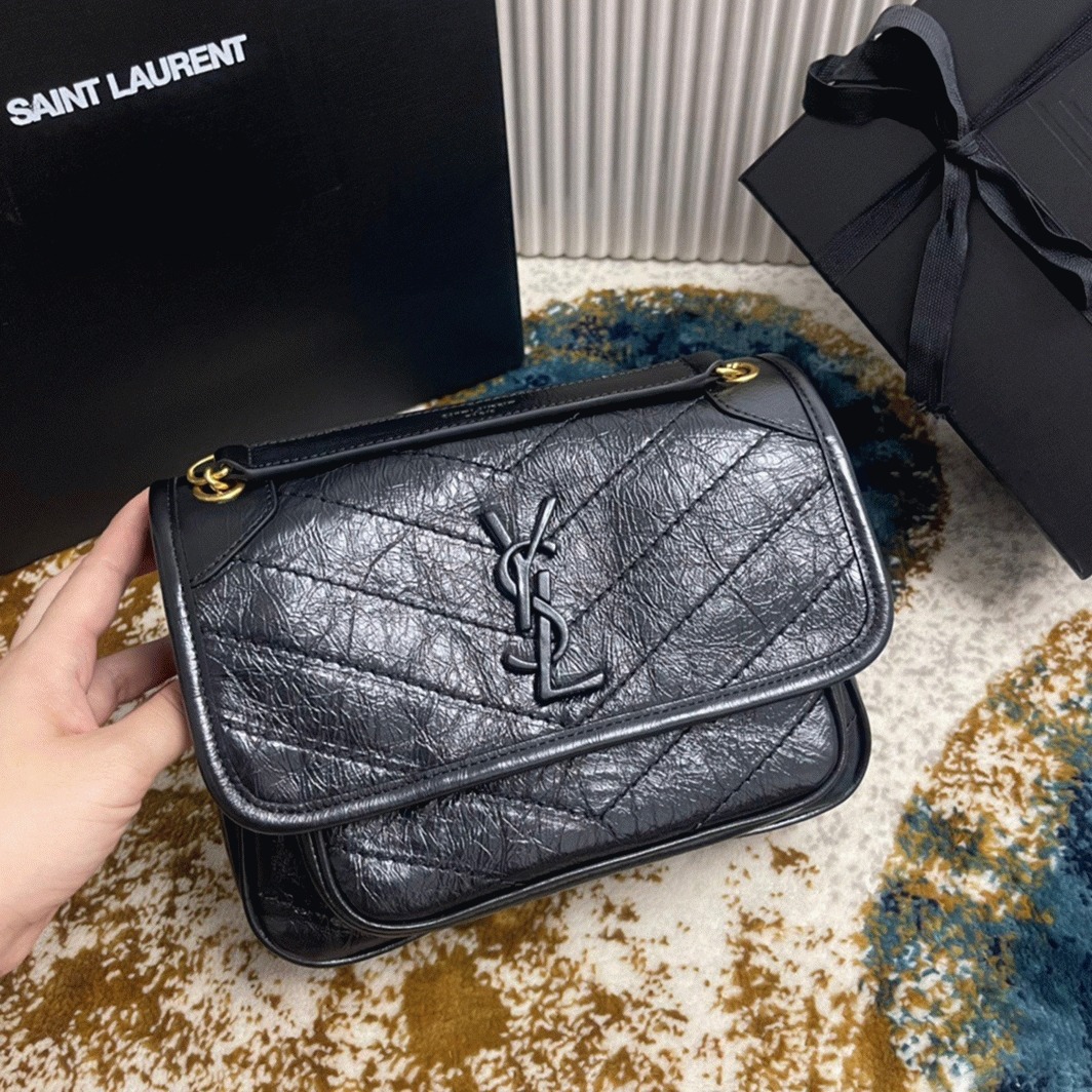 Replica Saint Laurent Niki Baby Chain Bag Black