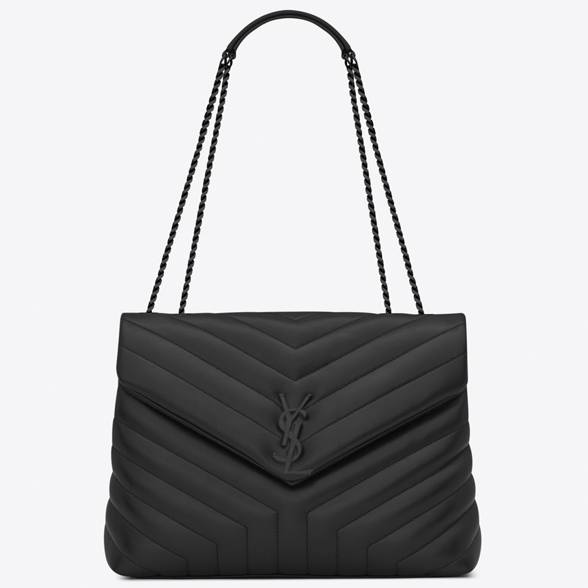 Fake Saint Laurent LouLou Medium Chain Bag Black
