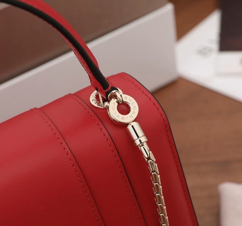 Fake Bvlgari Serpenti Forever Small Bag Red Calfskin