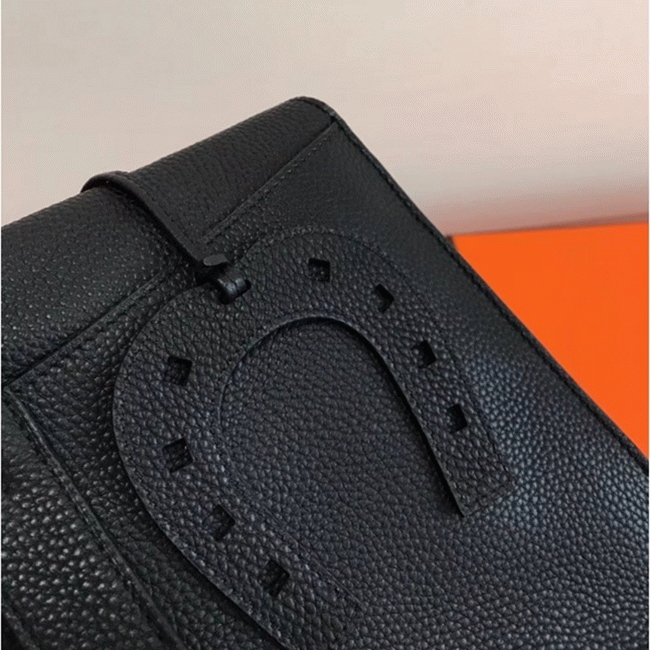 Black Replica Hermes Halzan Multi-Way Handbag