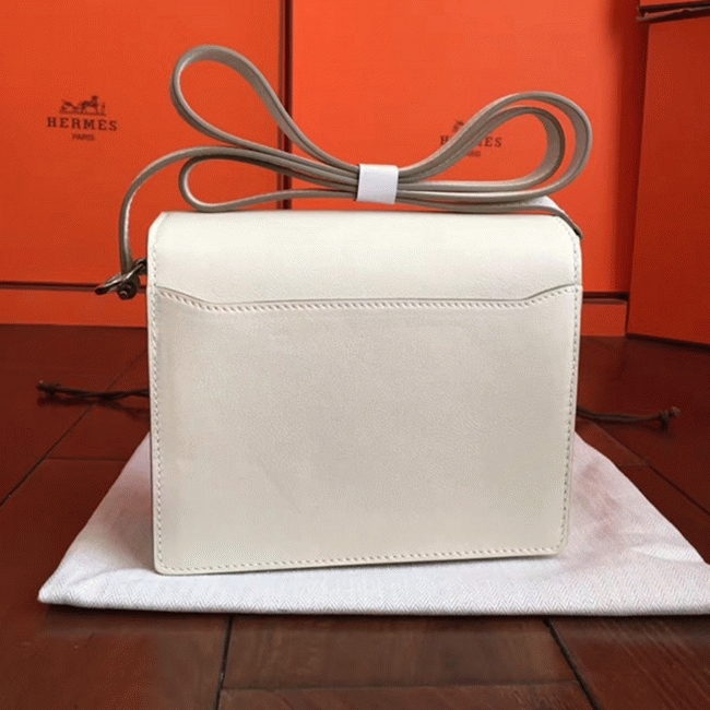 Ivory cheap replica Hermes Mini Sac Roulis handbag
