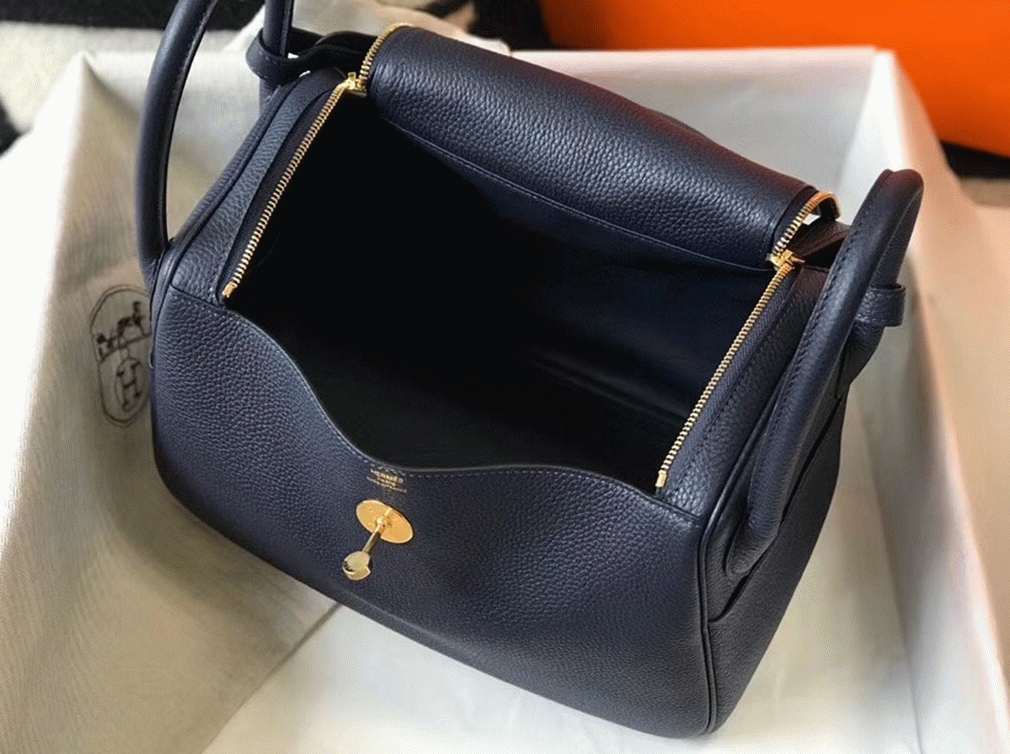 Knockoff Hermes Lindy 30cm bag in navy blue shade