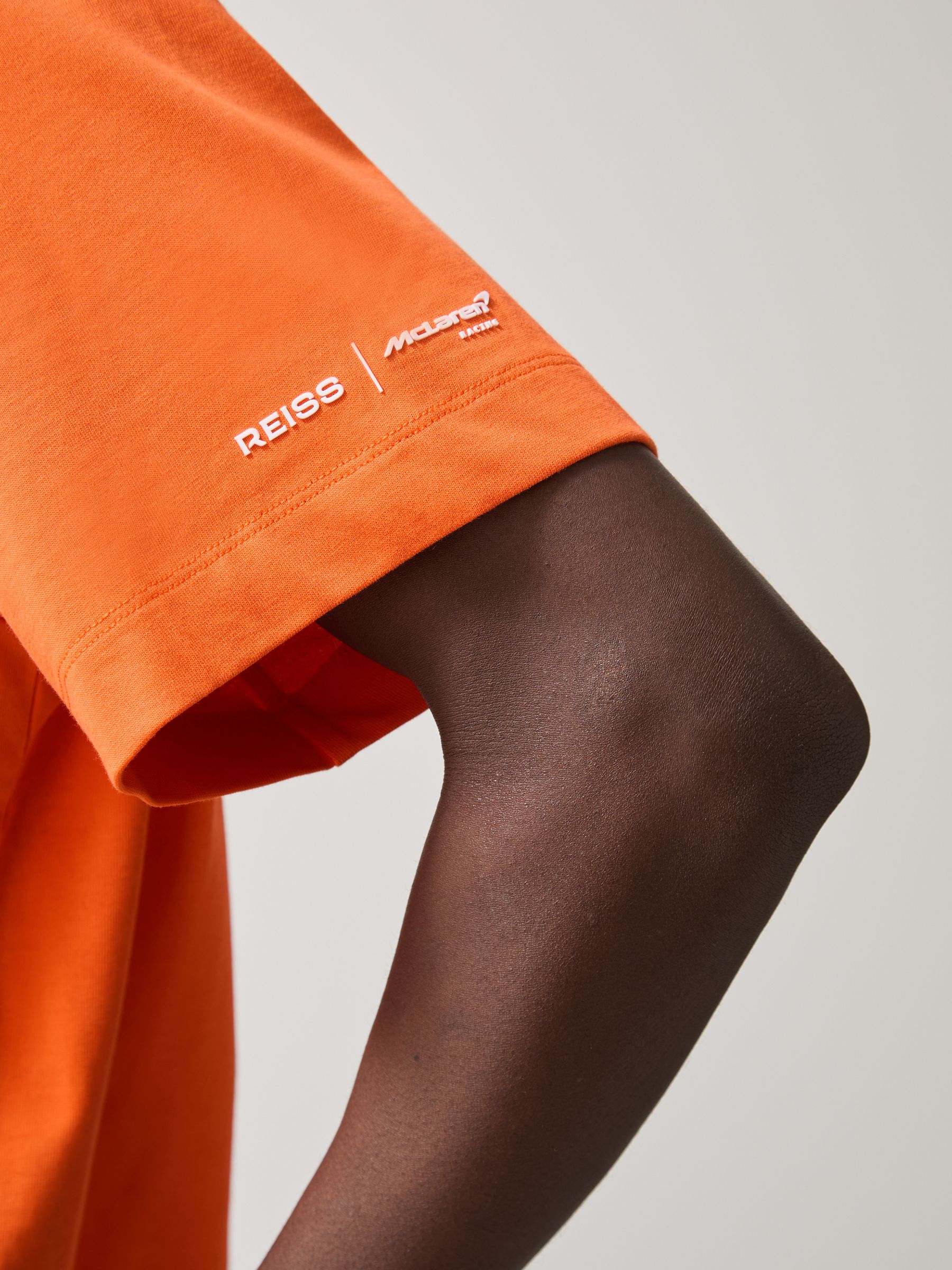 McLaren F1 Team Oversize Unisex Fit Logo T-Shirt in Papaya Orange