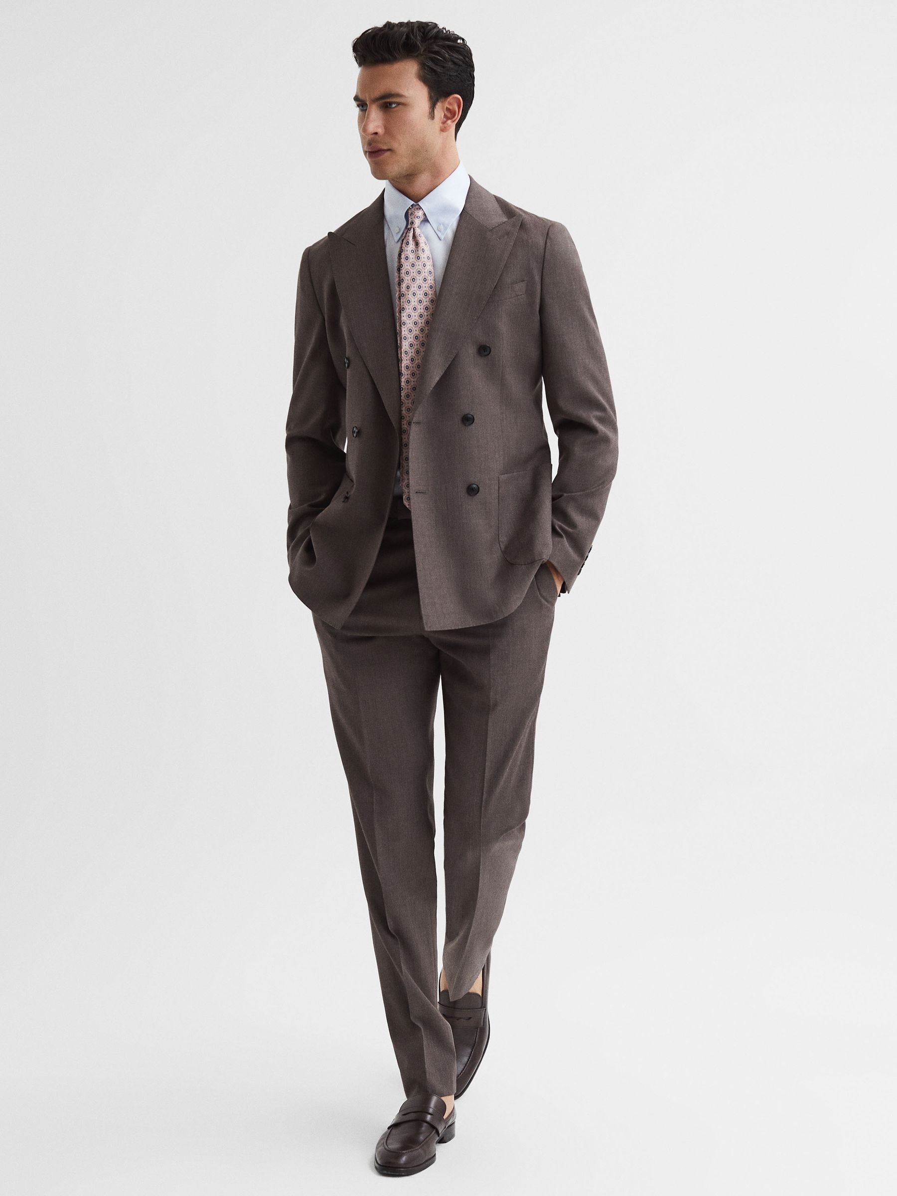 Slim Fit Cotton Button-Down Shirt in Soft Blue