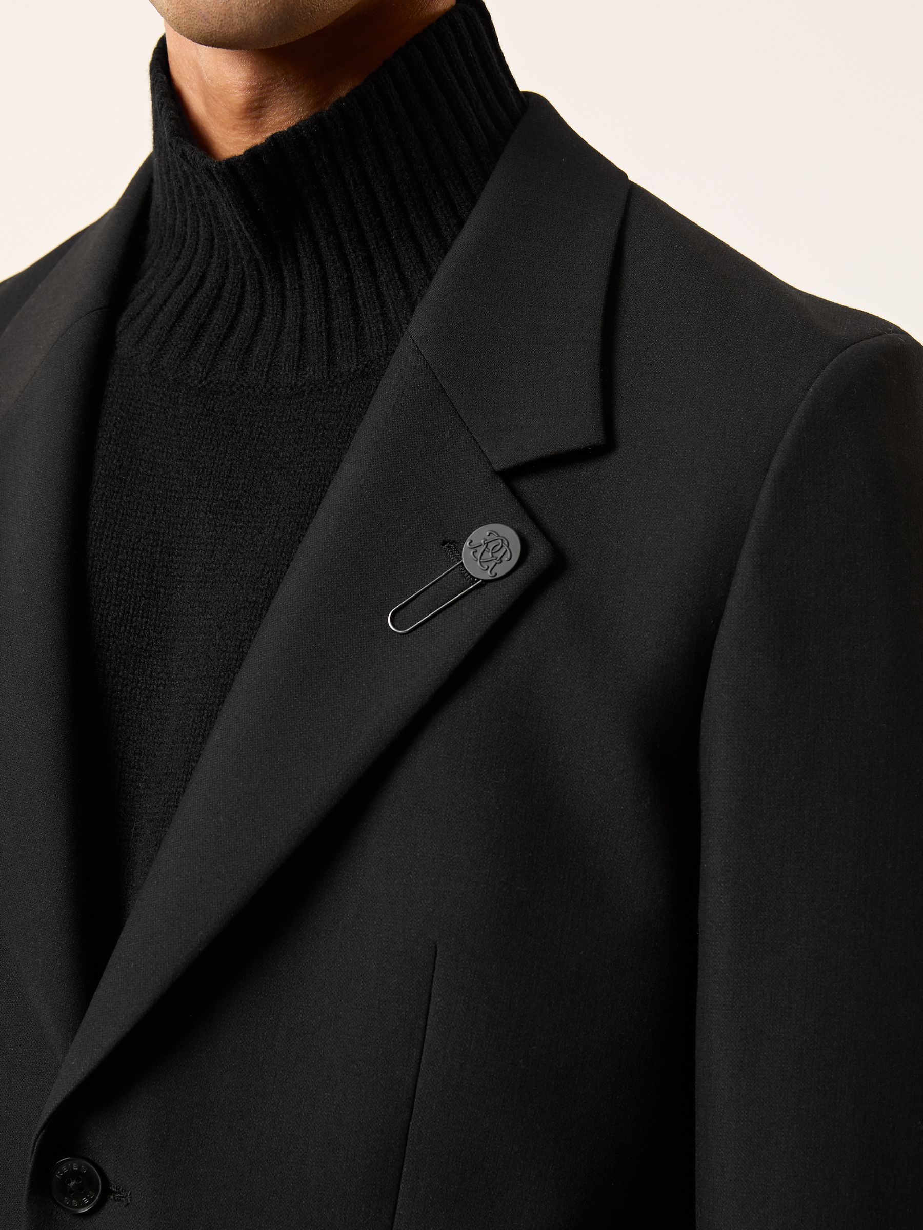 Monogram Relaxed Single-Breasted Blazer in Black