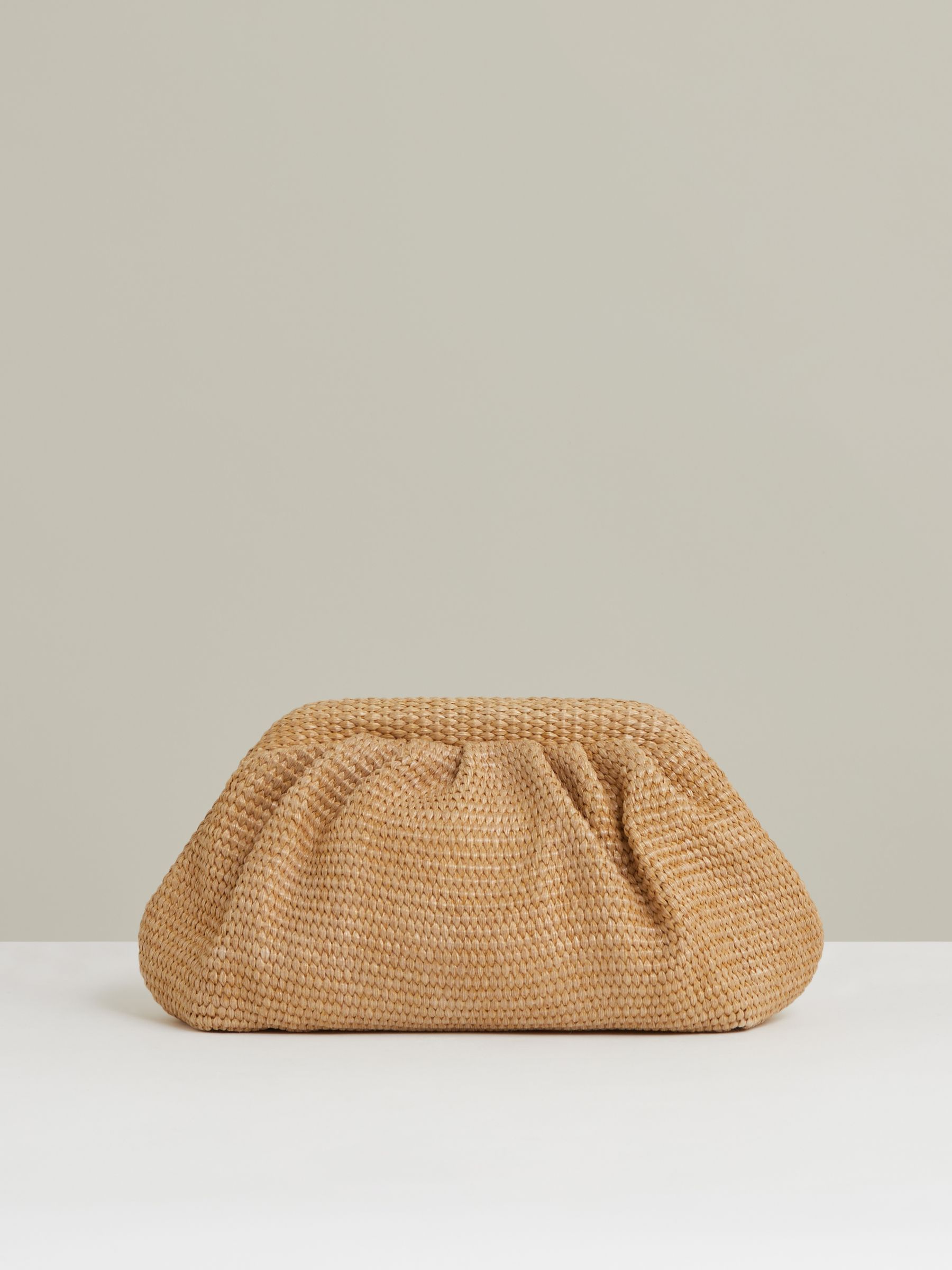 Raffia Clutch Bag in Natural