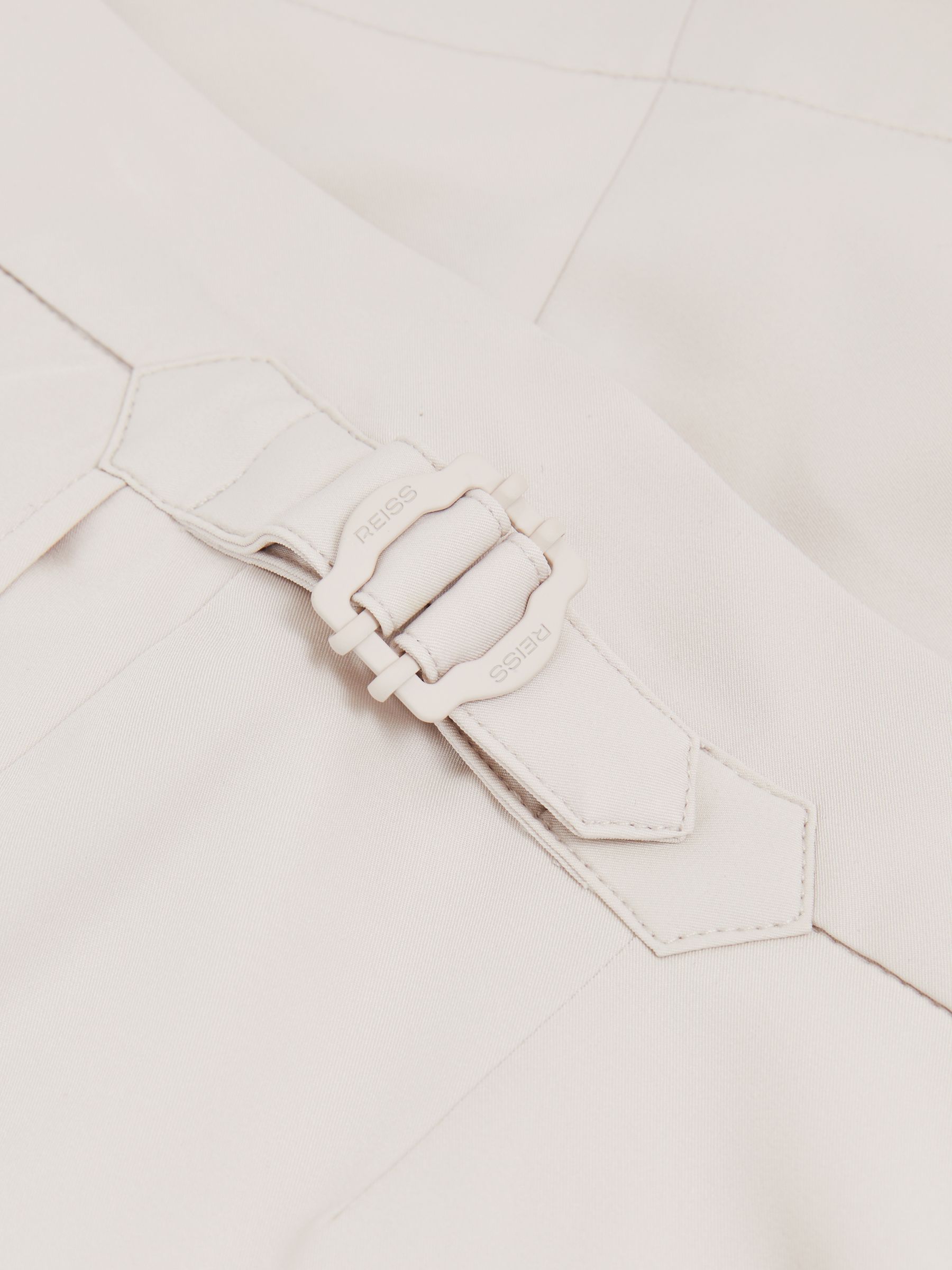 Side-Adjuster Swim Shorts in Off White