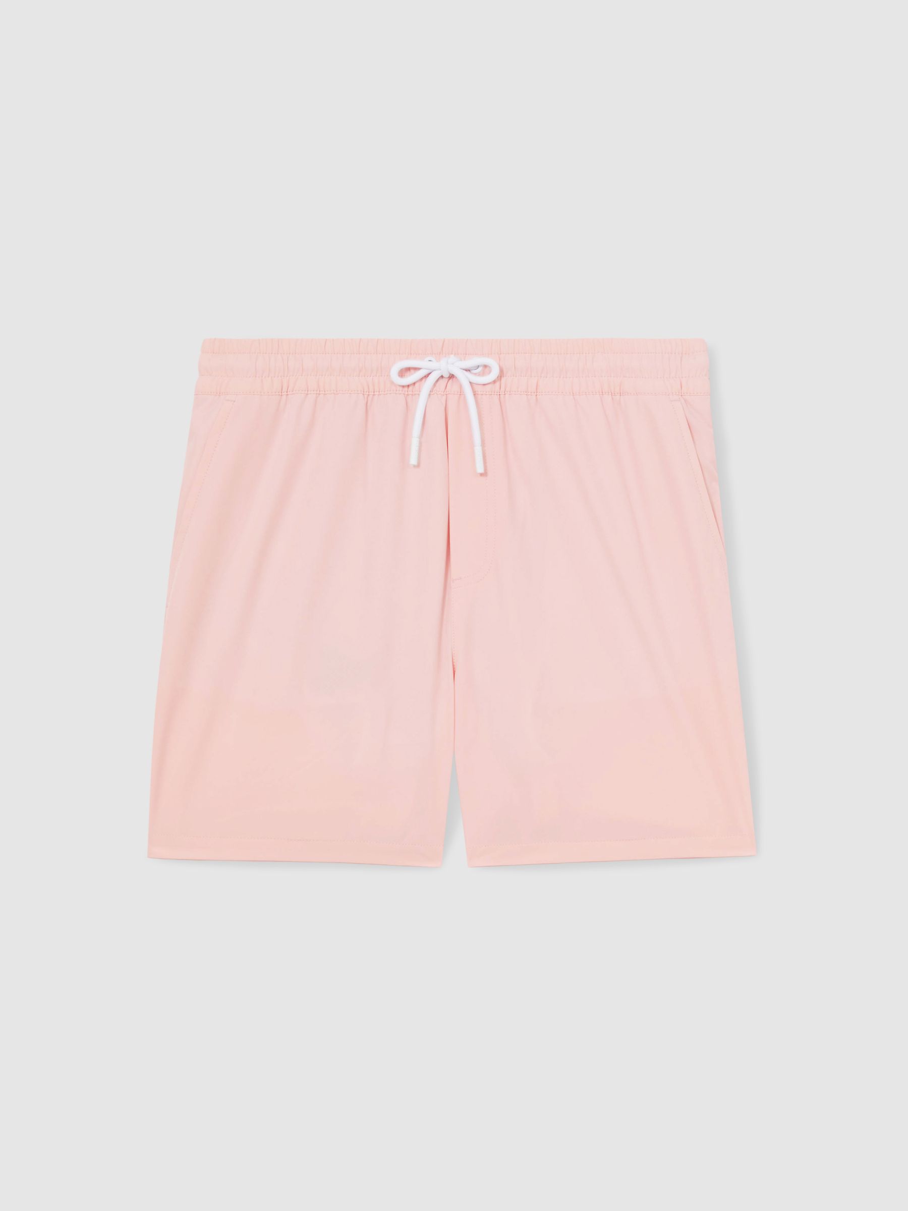 Drawstring Swim Shorts in Pink