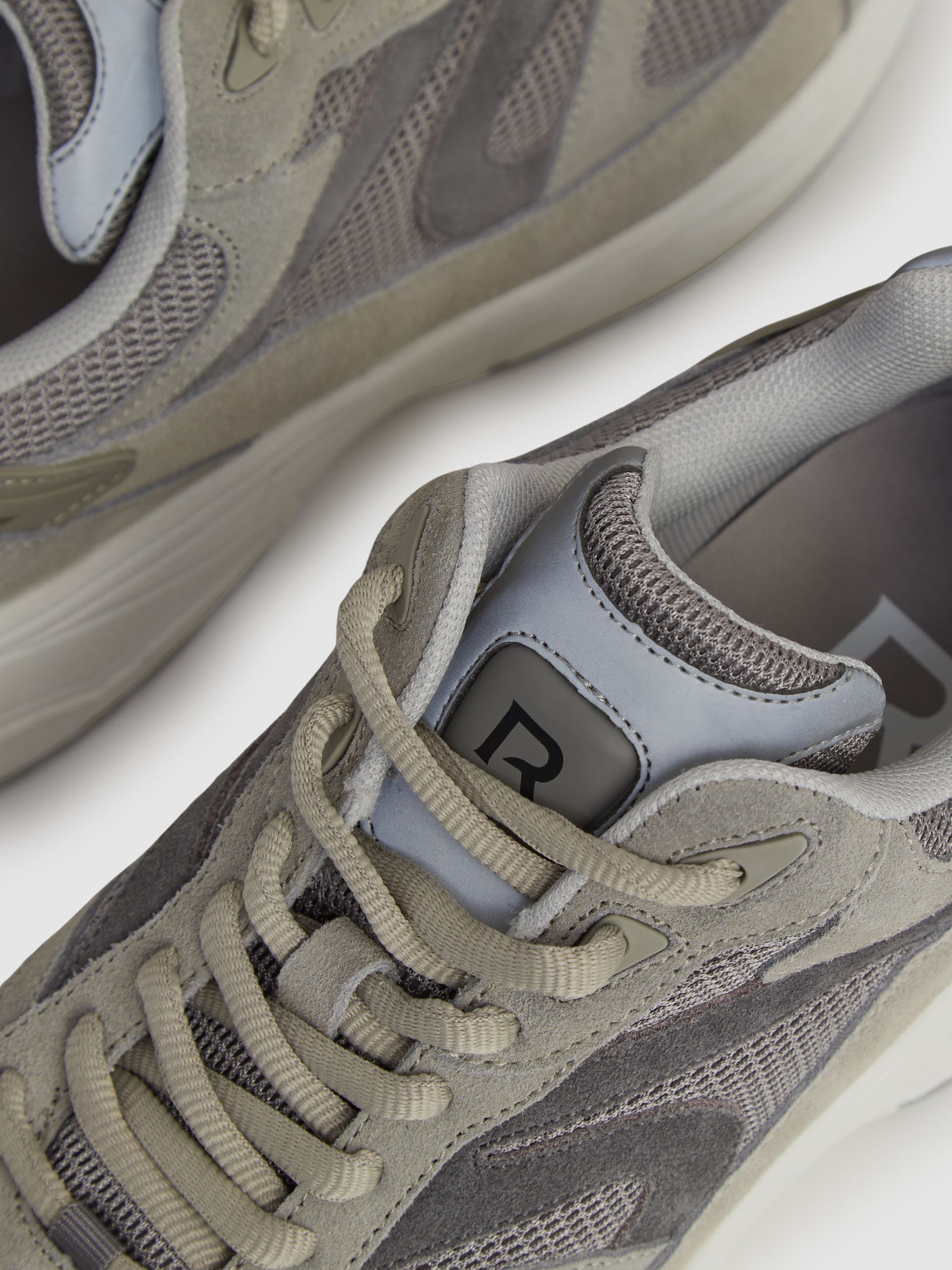 Panelled Running Trainers in Grey