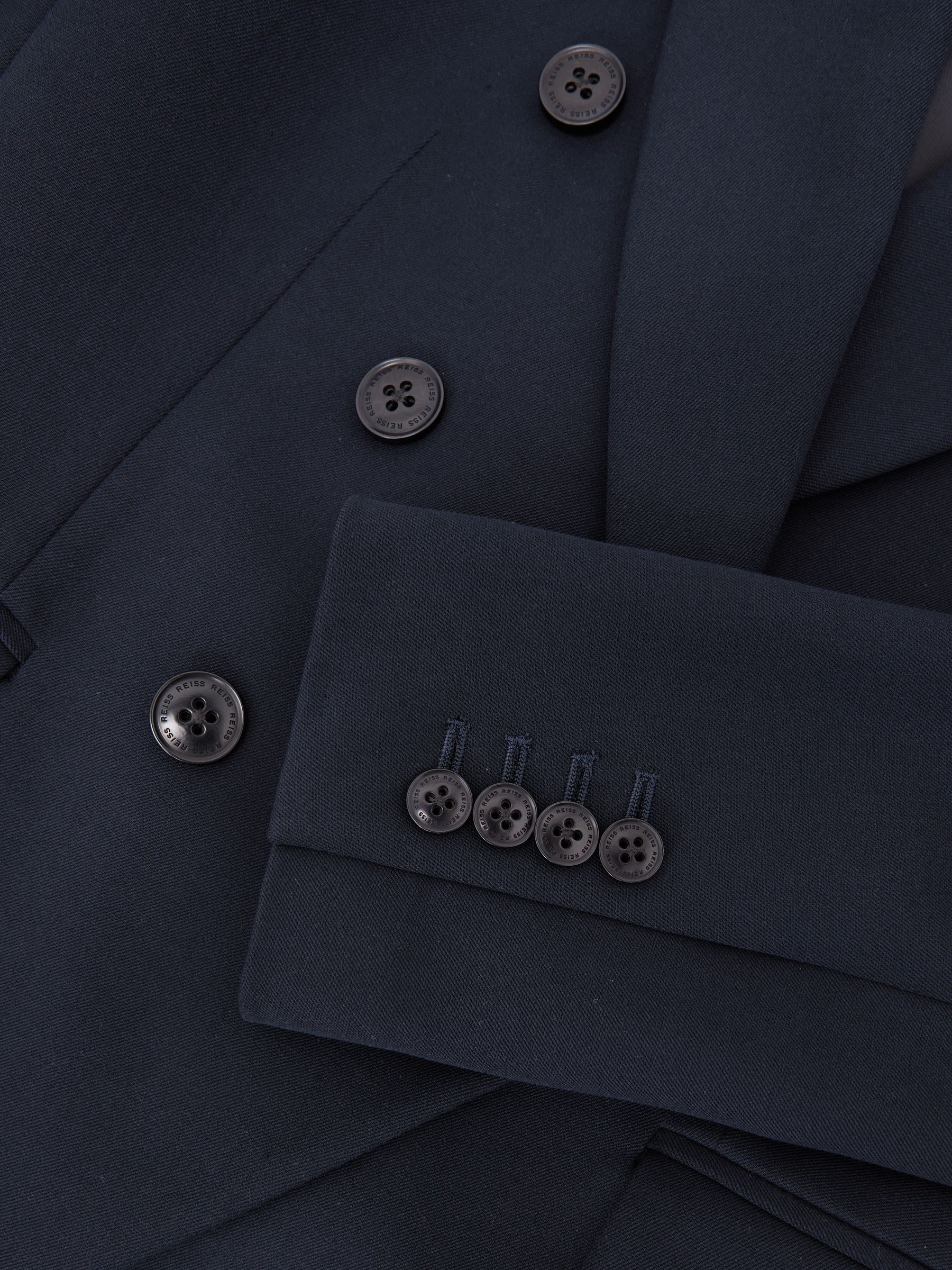 Petite Double-Breasted Suit Blazer in Navy