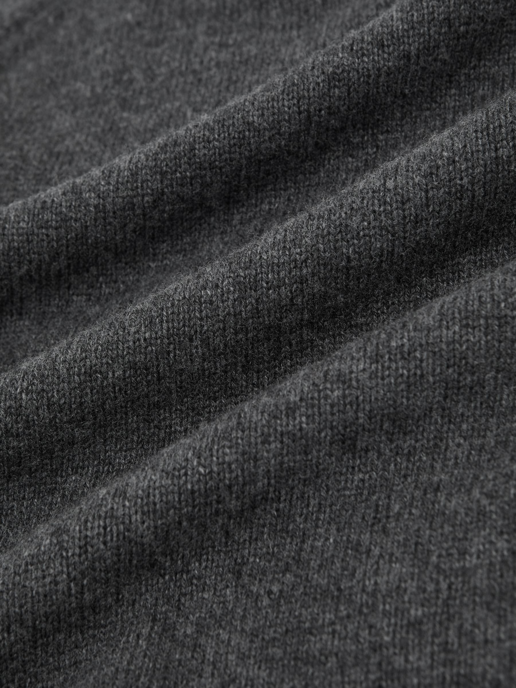 Wool-Cashmere Roll-Neck Jumper in Charcoal Grey