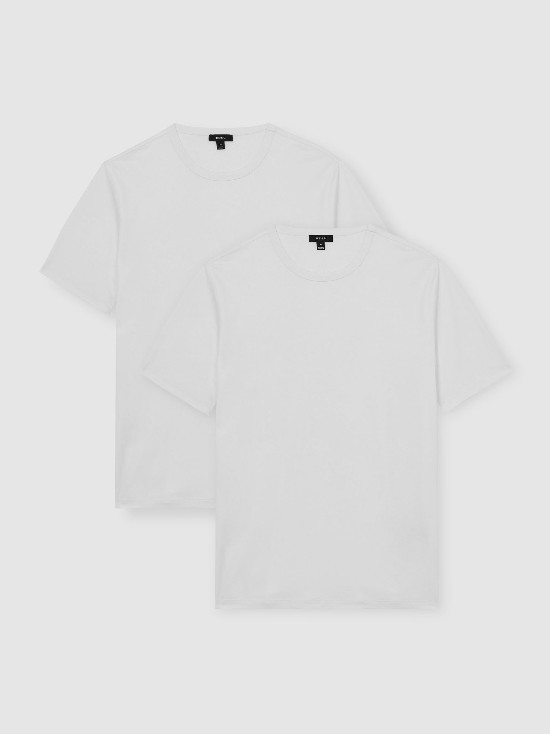 2 Pack Airwater-Cotton Crew T-Shirt in White/White