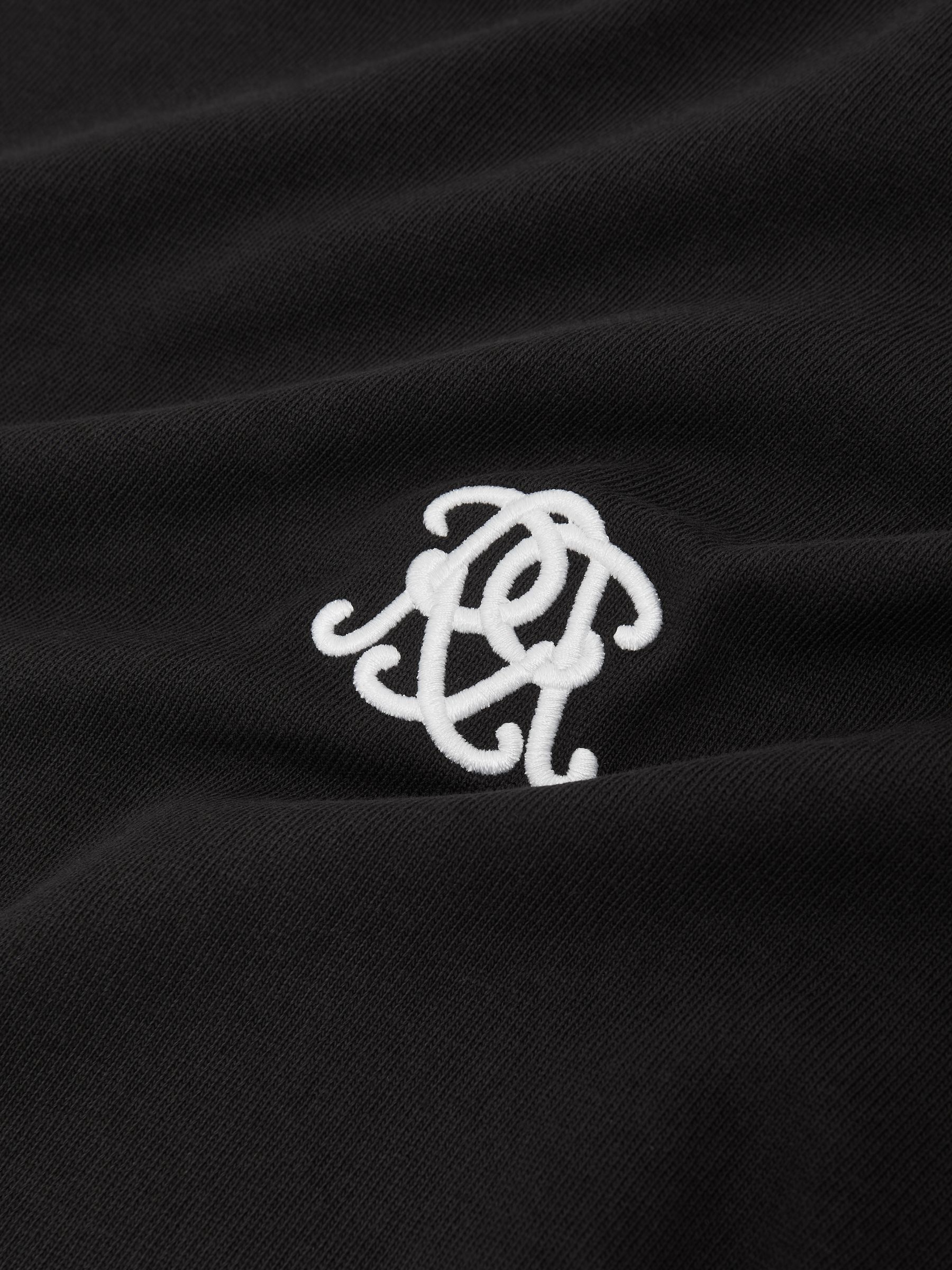 Monogram Cotton Oversized T-Shirt in Black
