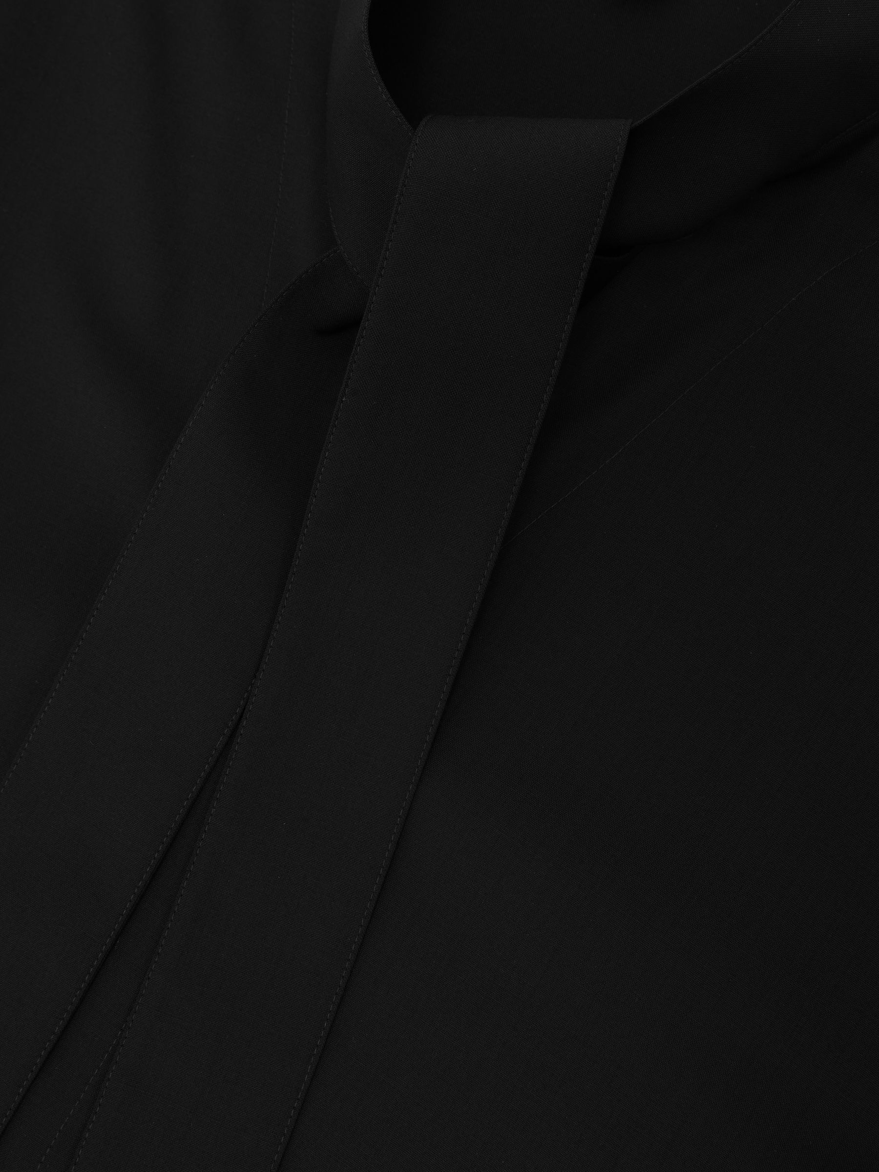 Reiss | Royal Ballet Tie-Neck Shirt in Black