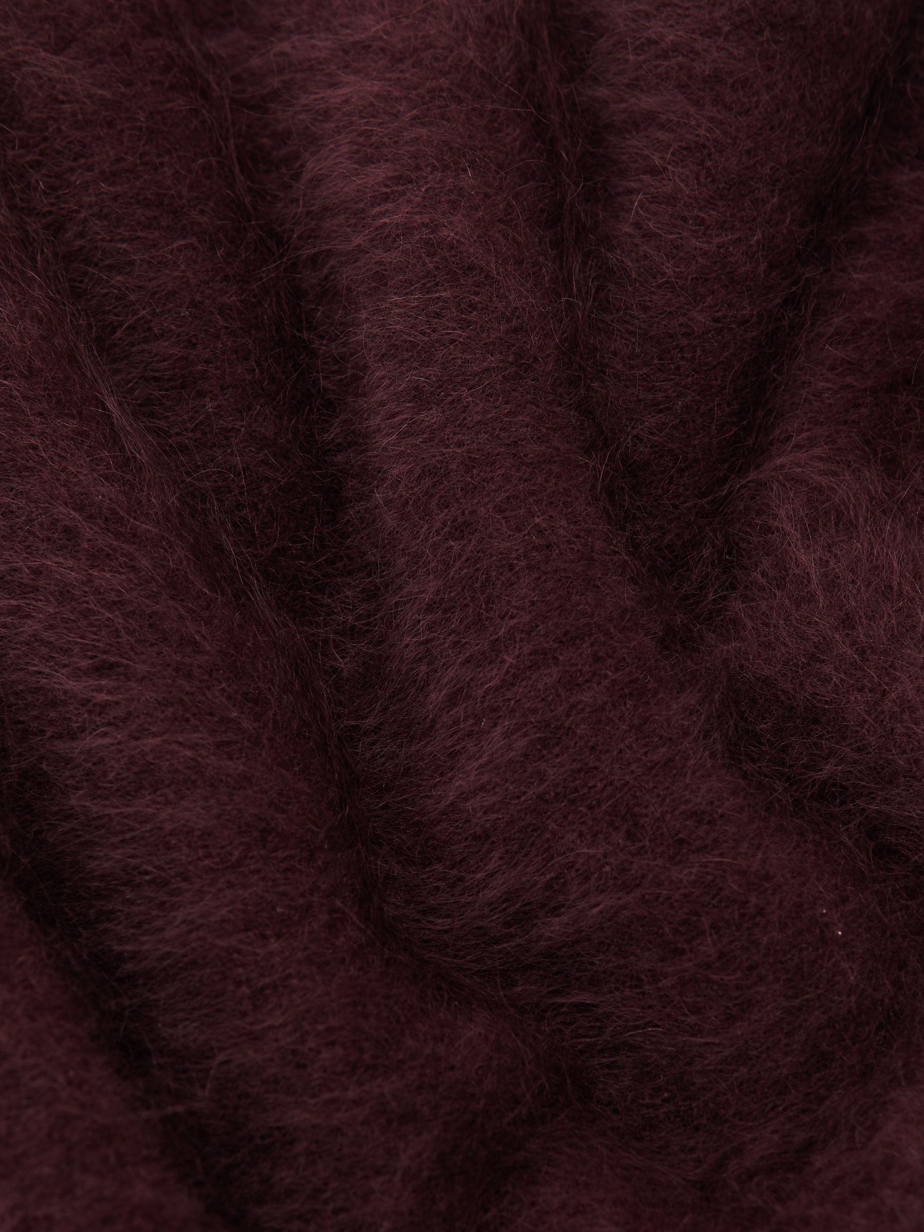 100% Brushed Cashmere Vest in Burgundy