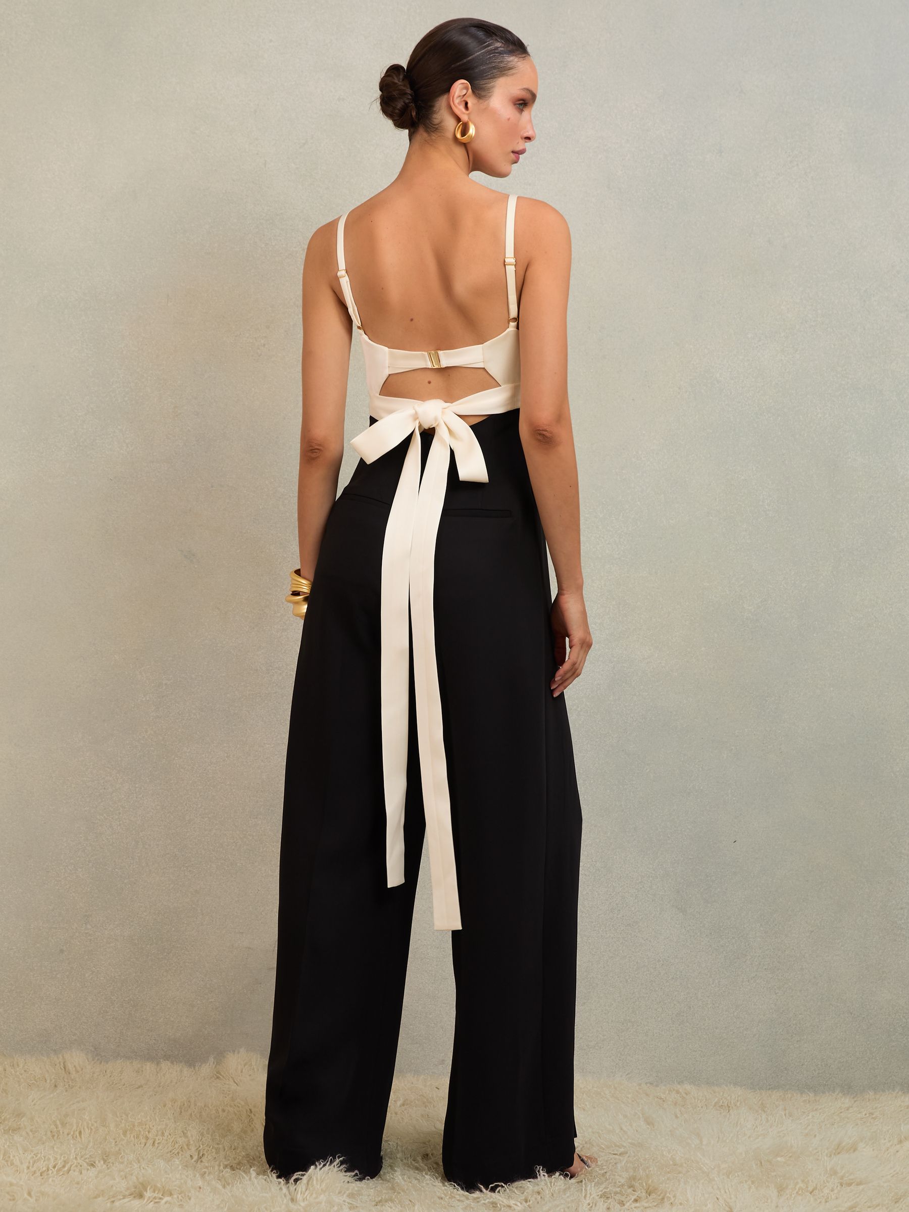 Atelier Colourblock Wide-Leg Jumpsuit in Black