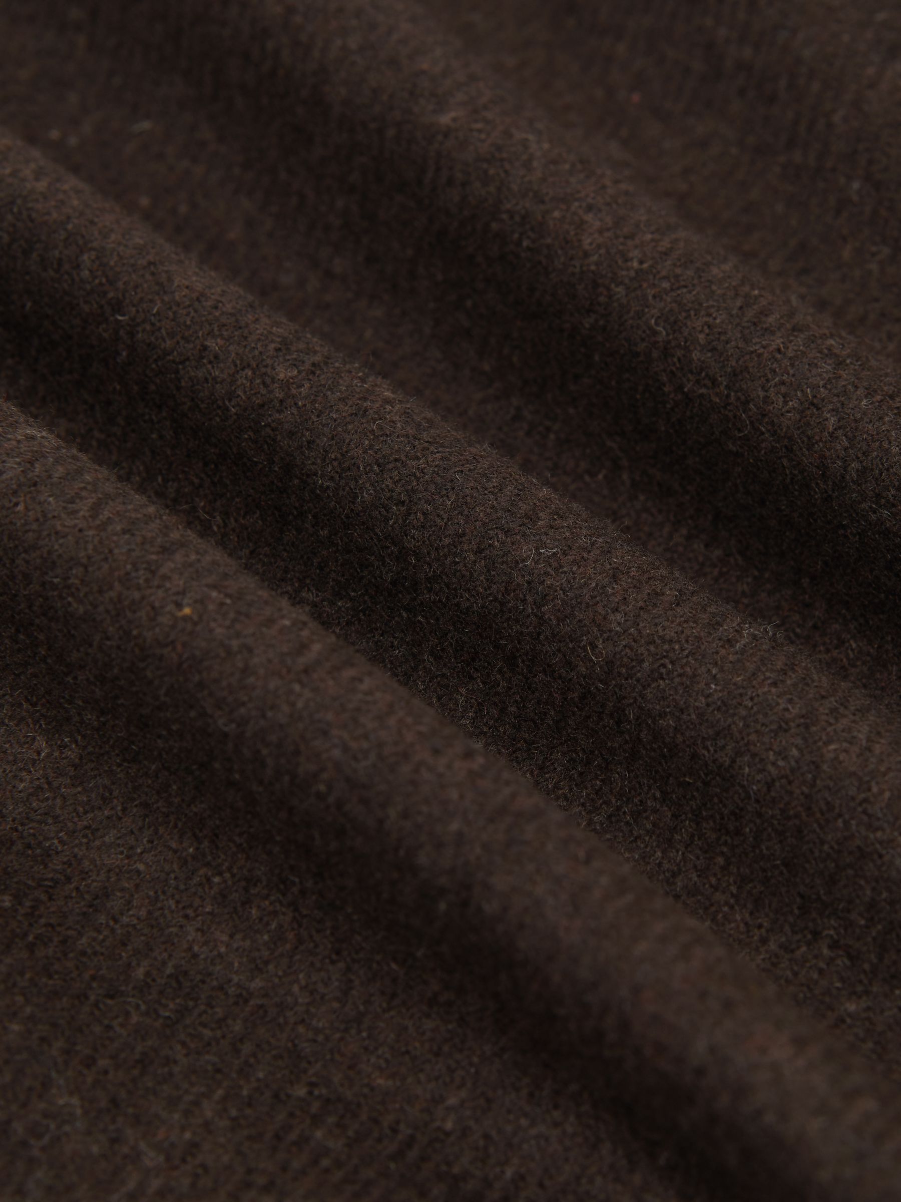 Flannel Slim-Fit Single-Breasted Blazer with Wool in Chocolate Brown