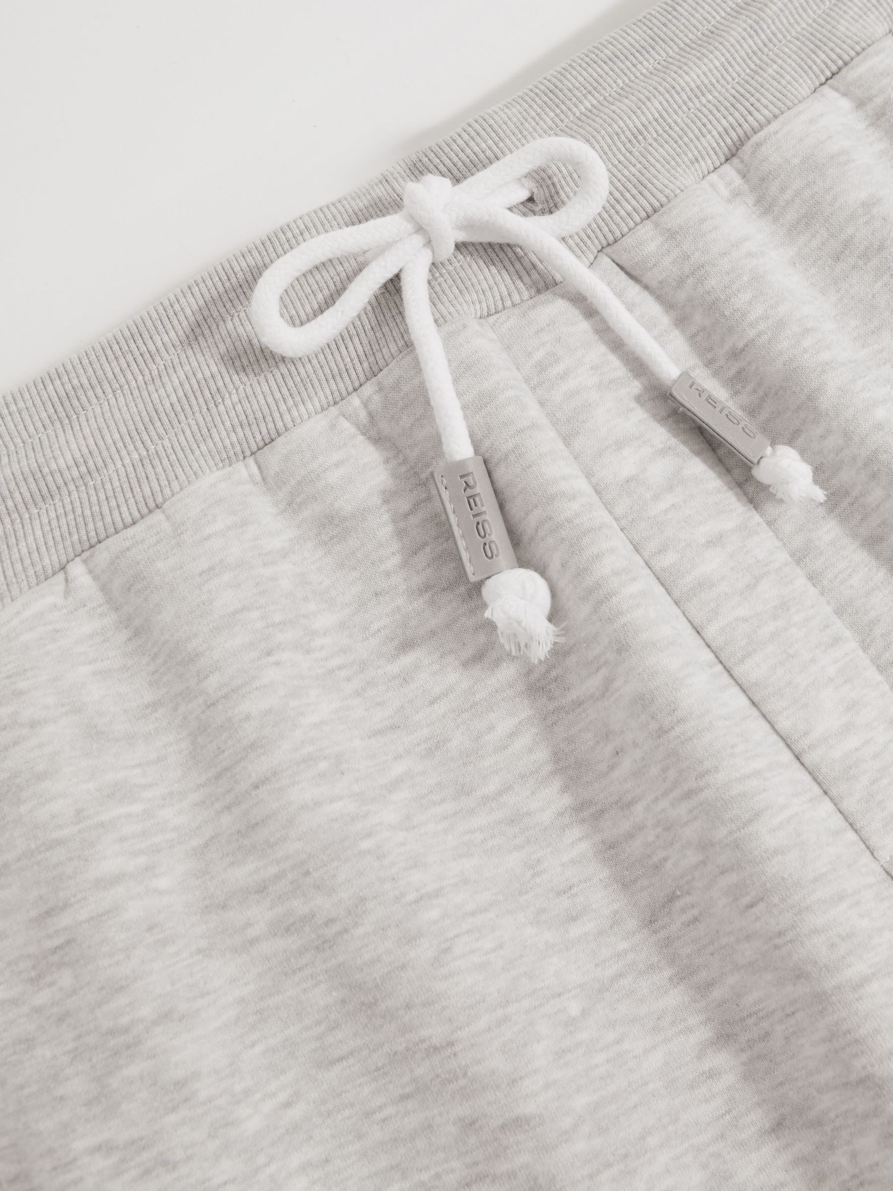 Cotton-Blend Drawstring Joggers in Grey