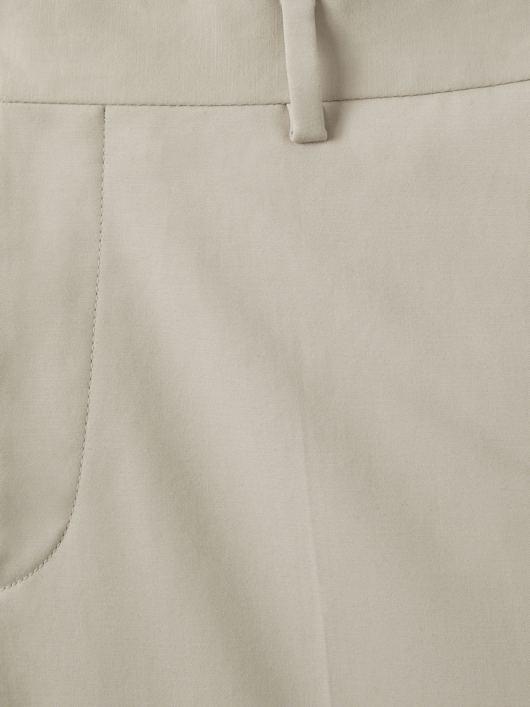 Slim Fit Cotton Blend Chinos in Stone