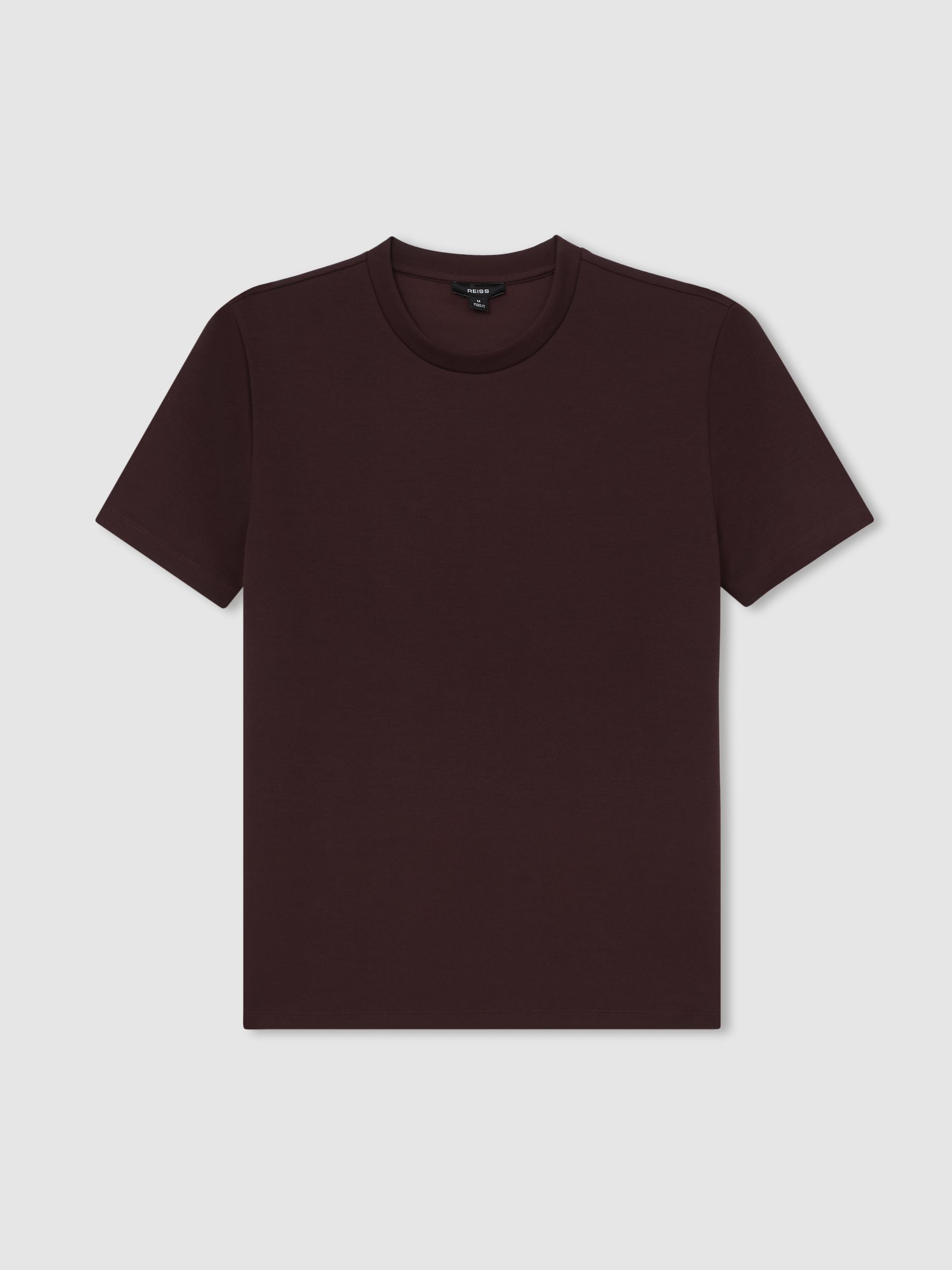 Premium Interlock Crew-Neck T-Shirt in Cherry Red