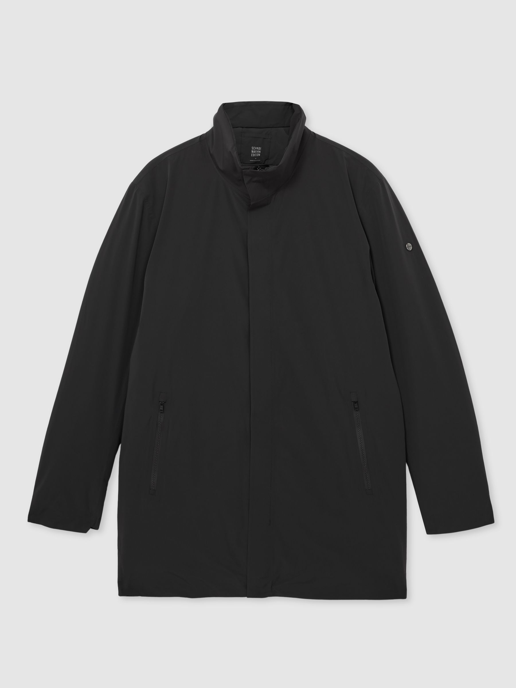 Scandinavian Edition Padded Wool Parka in Black