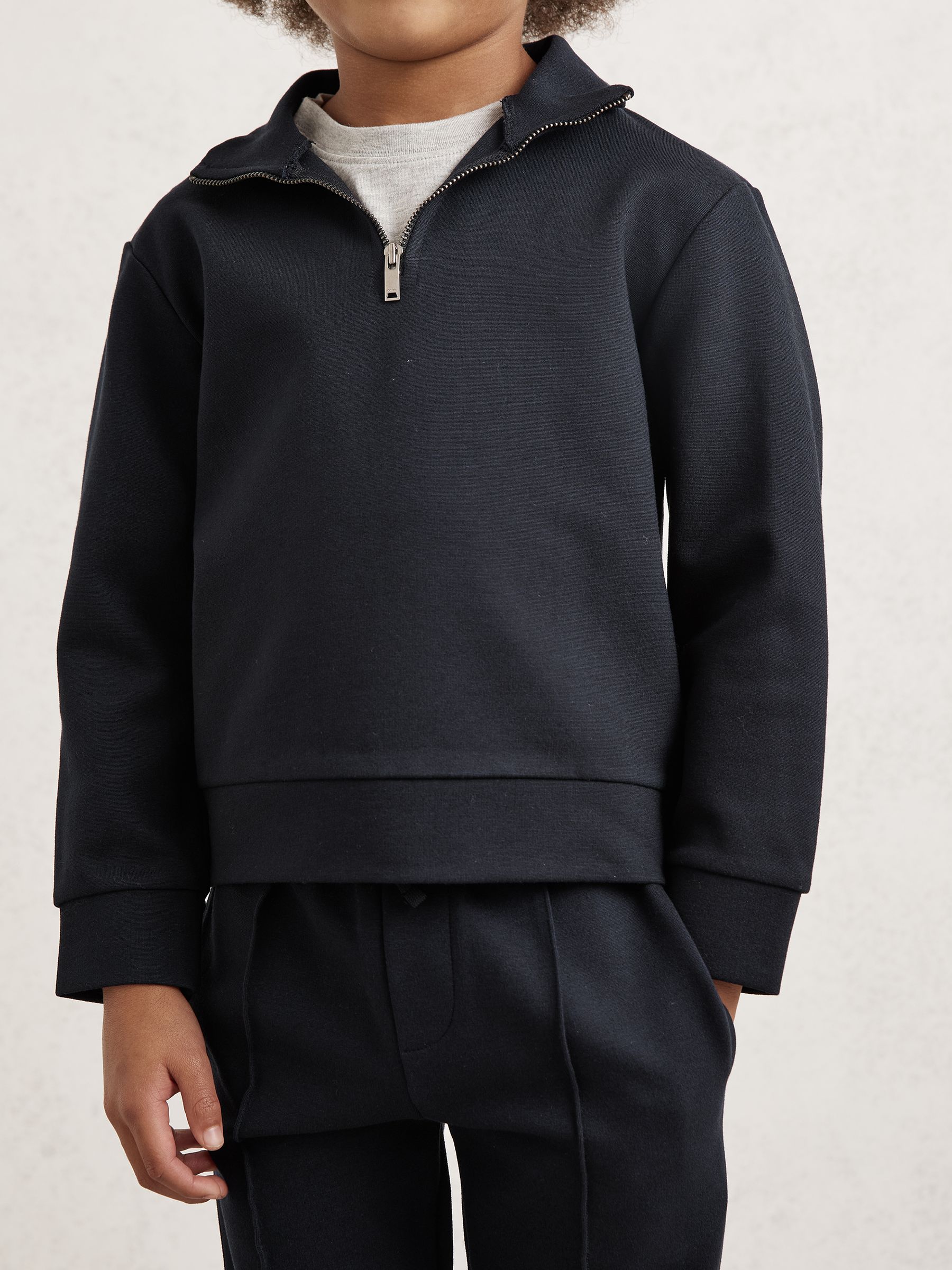 3-9 yrs Interlock Set Sweatshirt and Trousers in Navy Blue