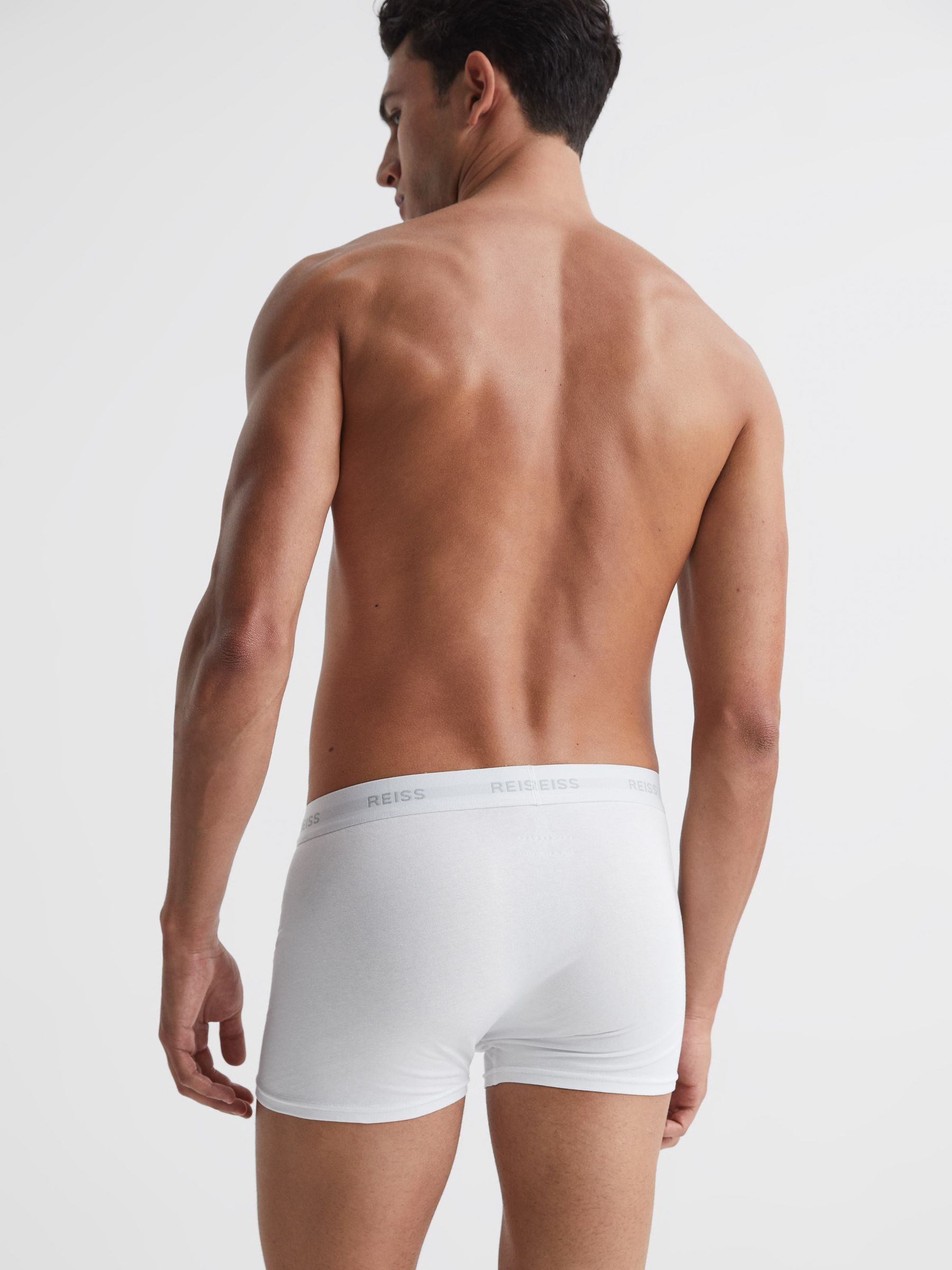 Three Pack Cotton Boxers in White