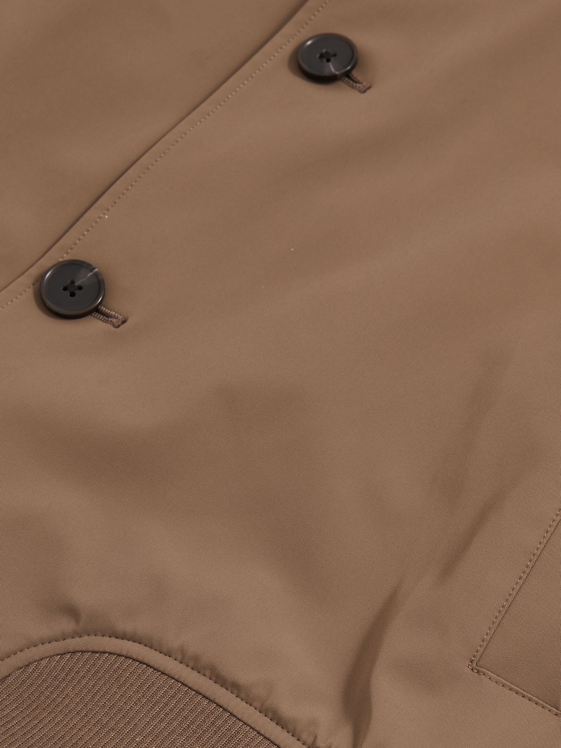 Technical Button Through Jacket in Chestnut Brown