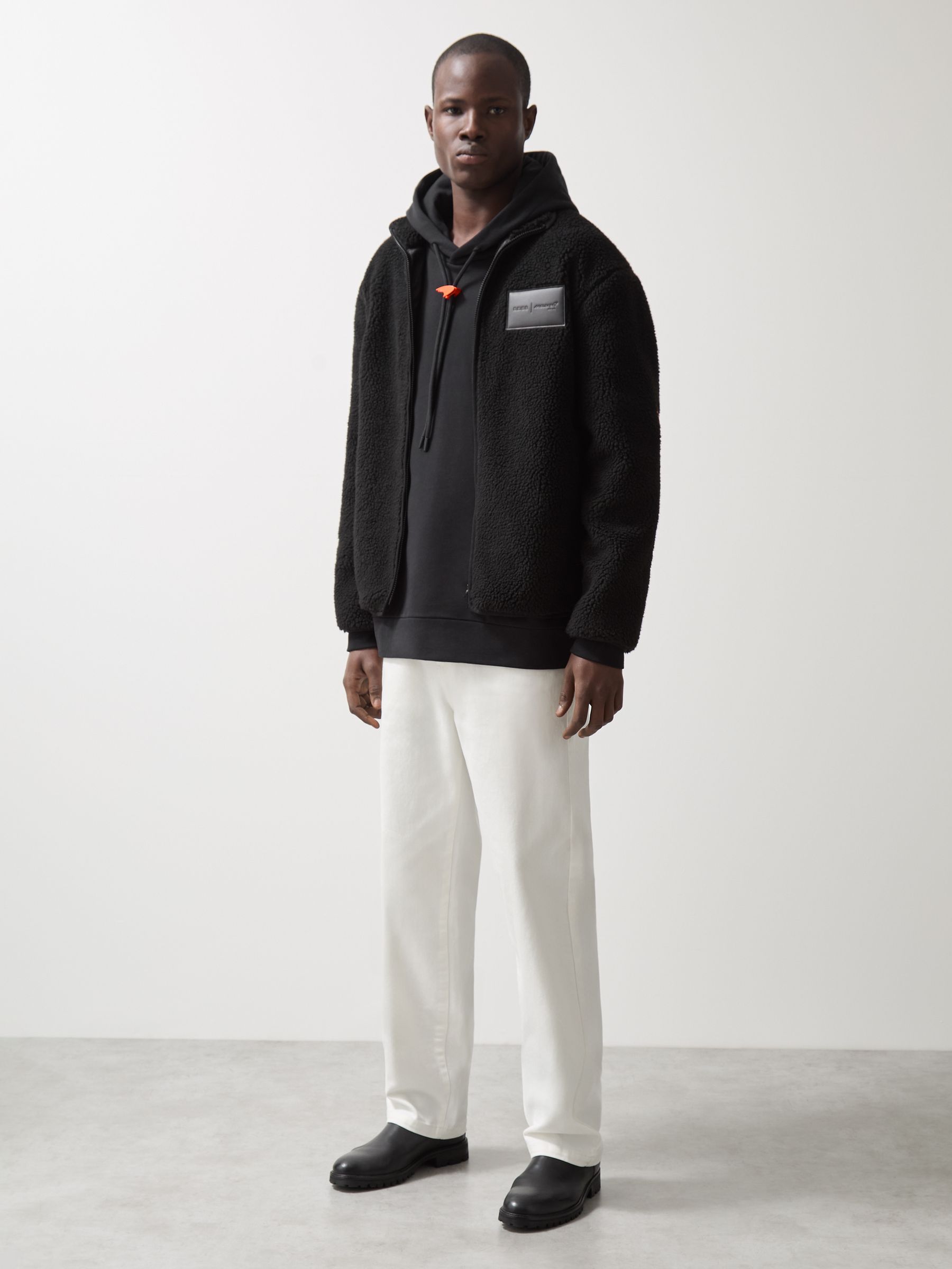 McLaren F1 Team Embroidered Fleece Jacket Unisex Fit in Black