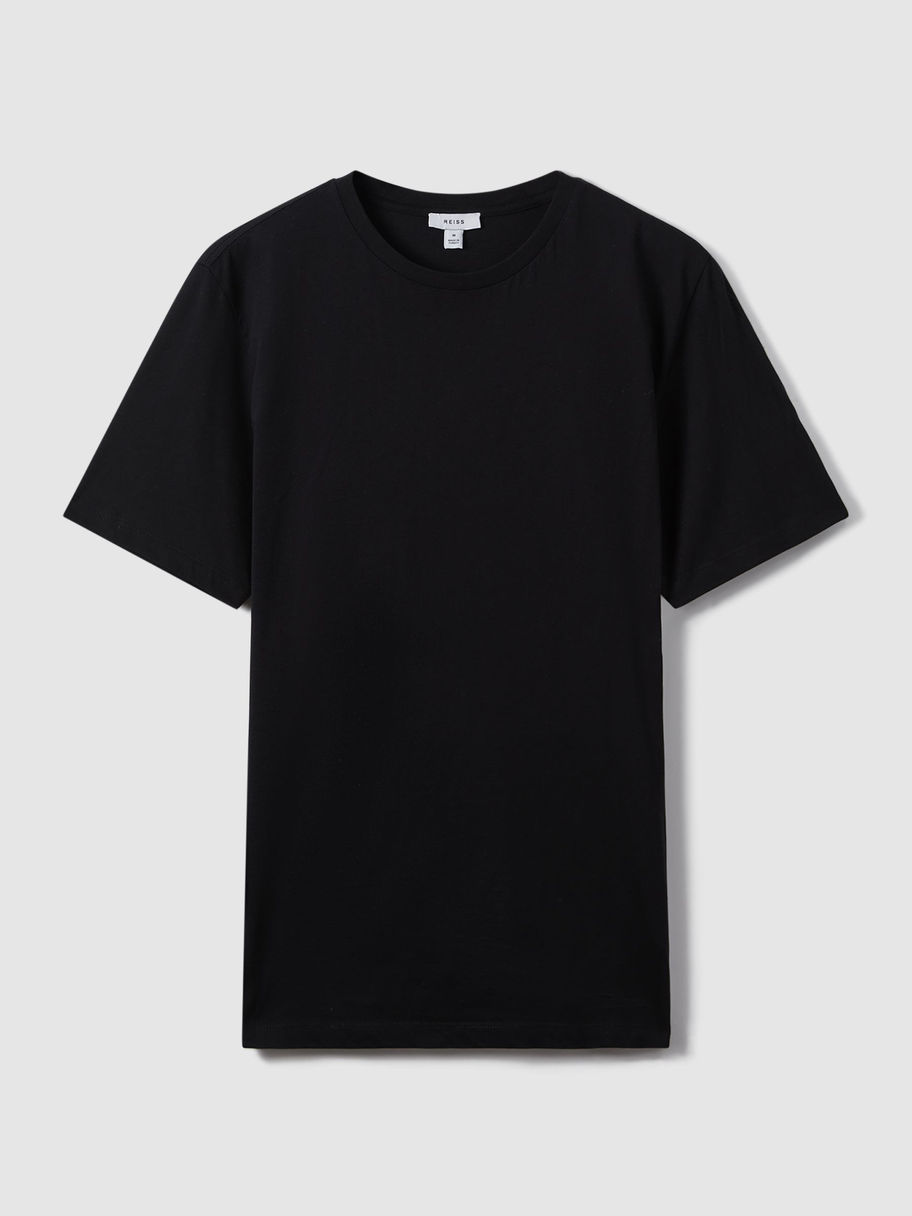 Cotton Crew Neck T-Shirt in Black