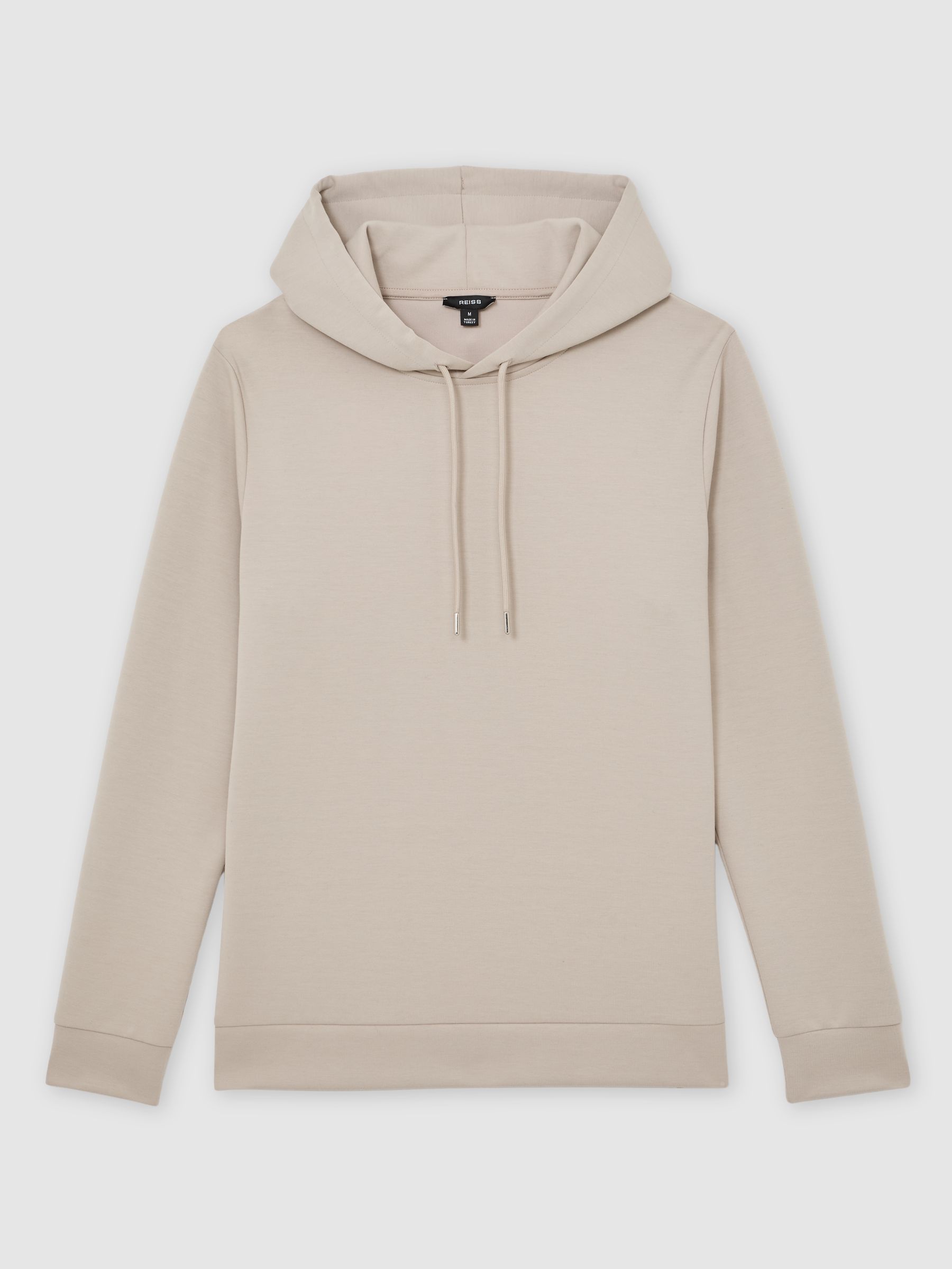 Interlock Jersey Drawstring Hoodie in Stone