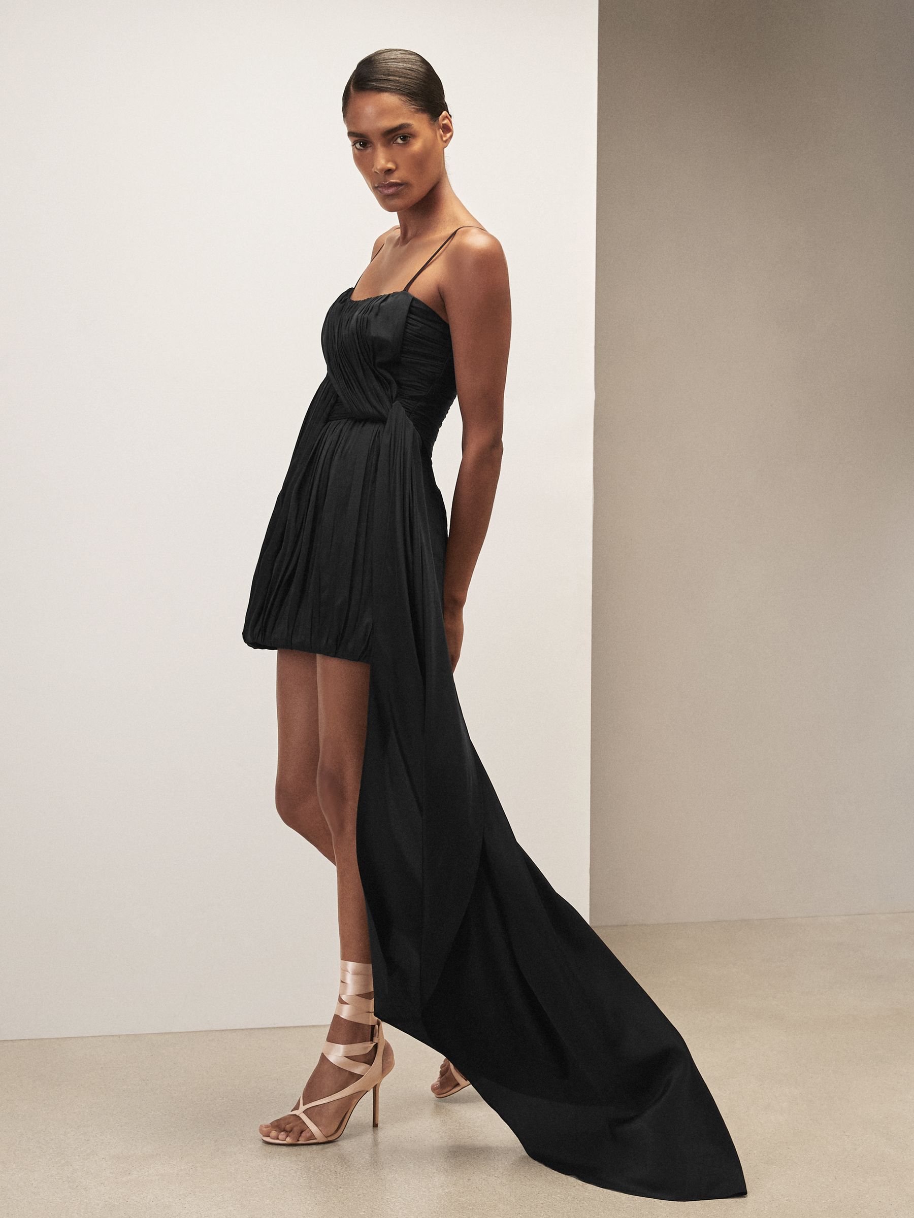 Reiss | Royal Ballet Pleated Mini Dress in Black