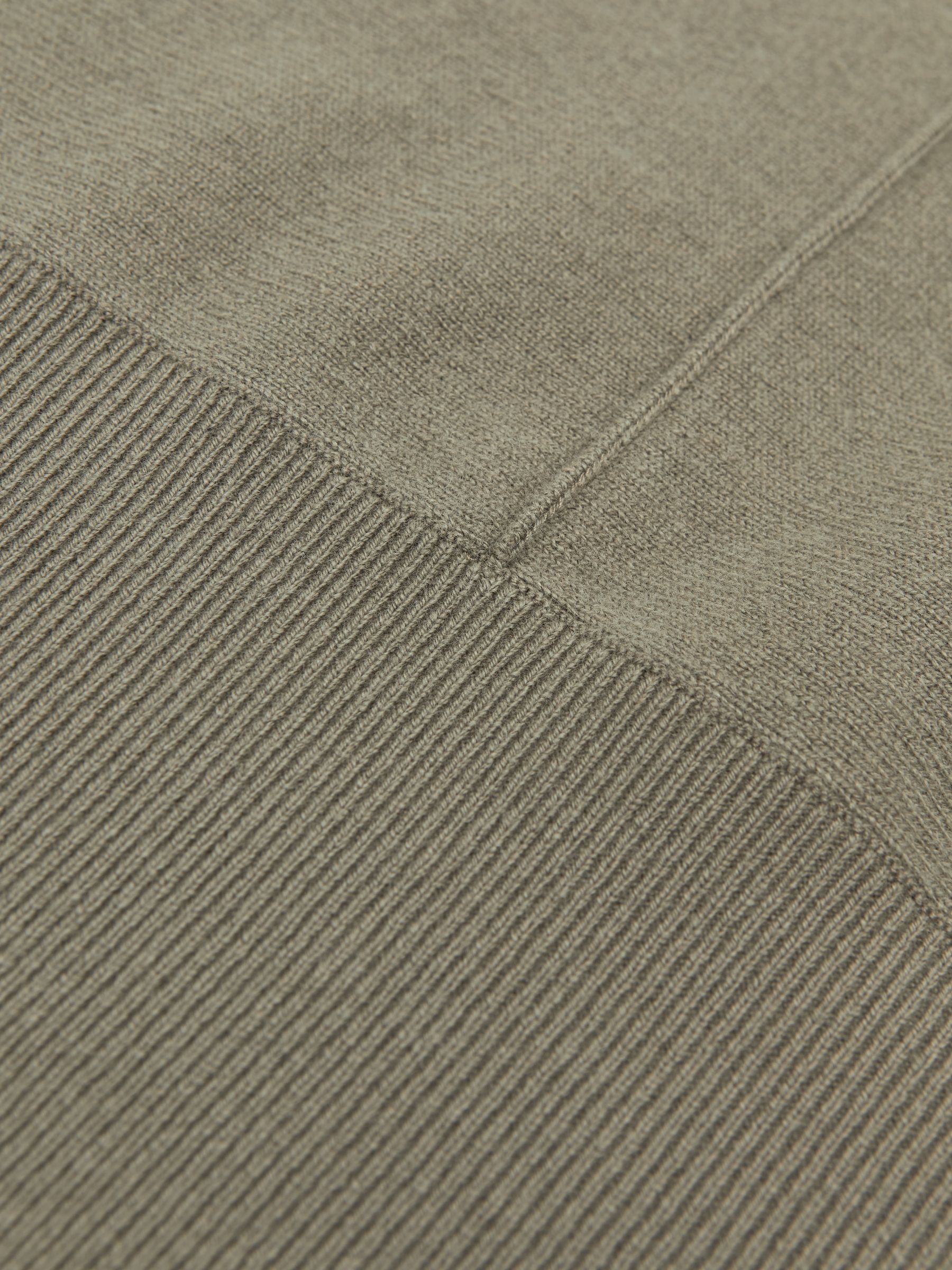 Wool-Blend Funnel-Neck Batwing Jumper with Cashmere in Sage Green