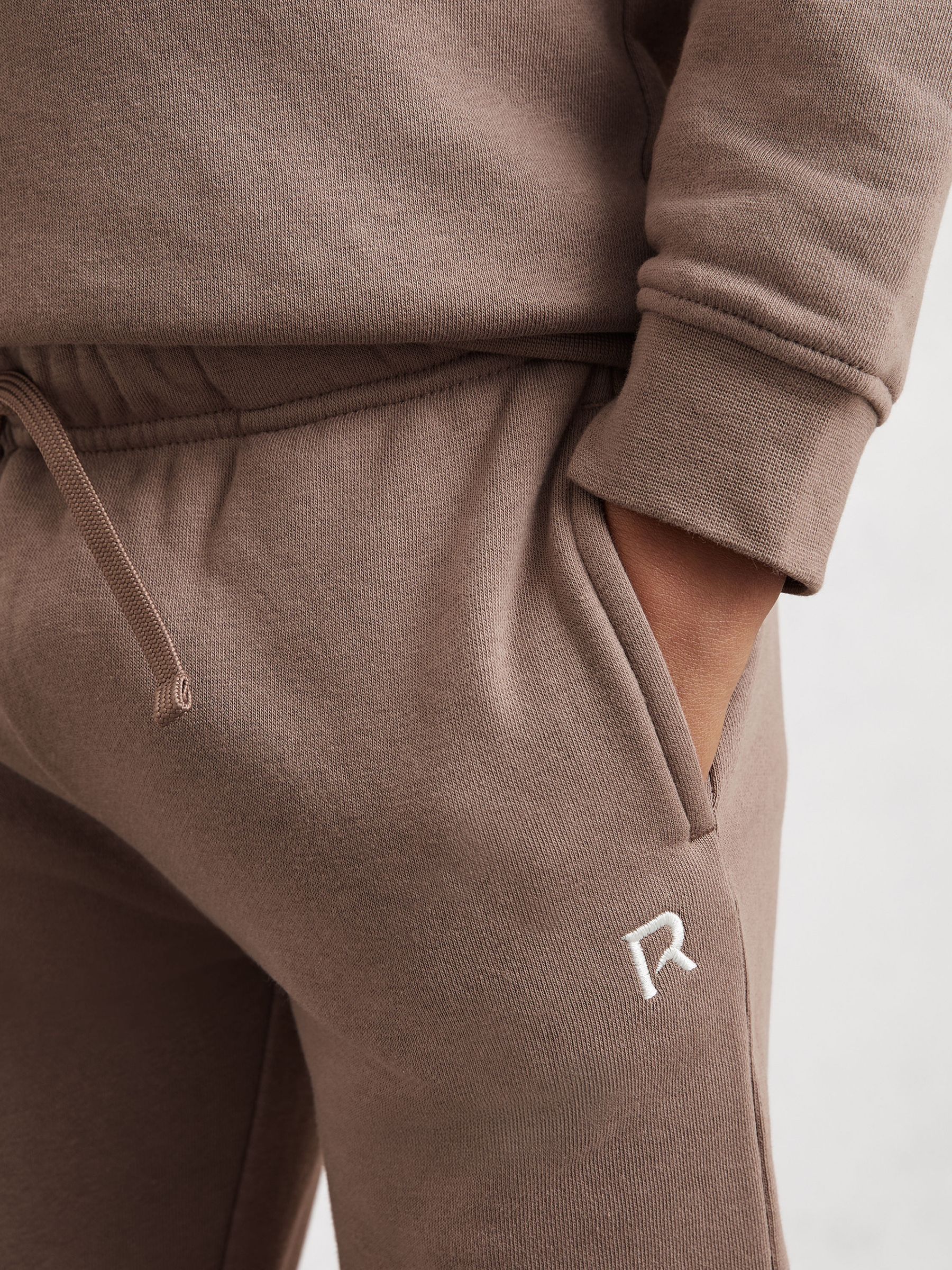 13-14 yrs Logo Sweatshirt and Joggers Set Cotton-Blend in Taupe