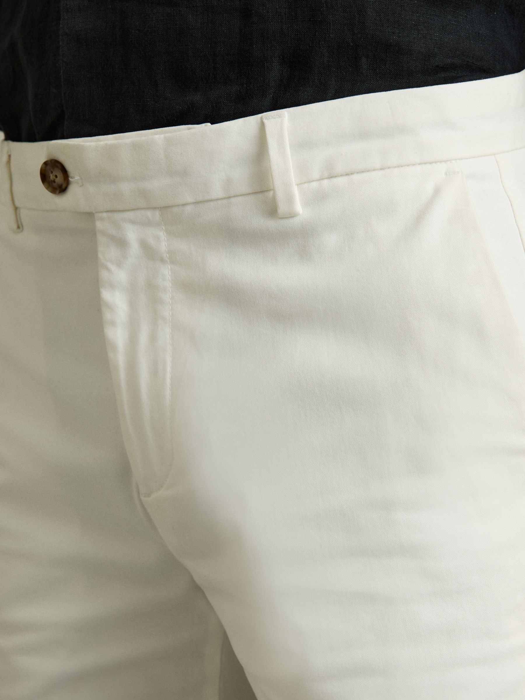 Short Length Casual Chino Shorts in White