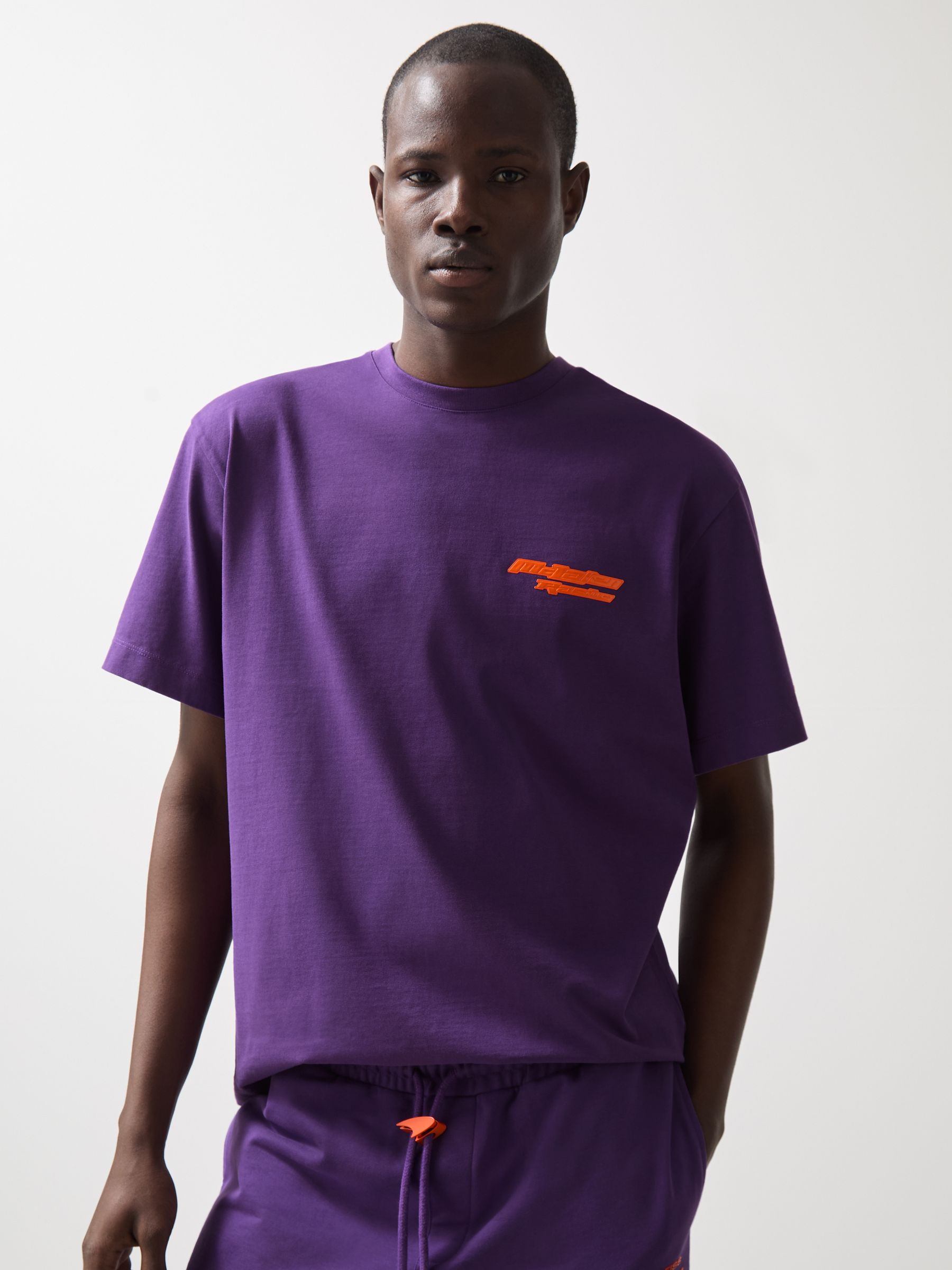 McLaren F1 Team Oversize Unisex Fit Logo T-Shirt in Purple