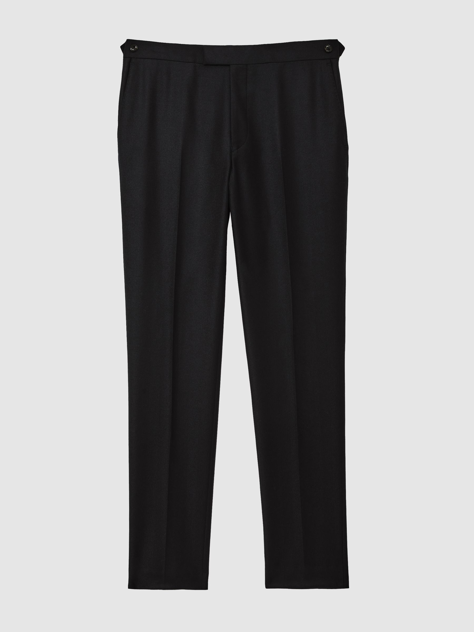 Wool-Flannel Tailored-Fit Suit Trousers in Navy