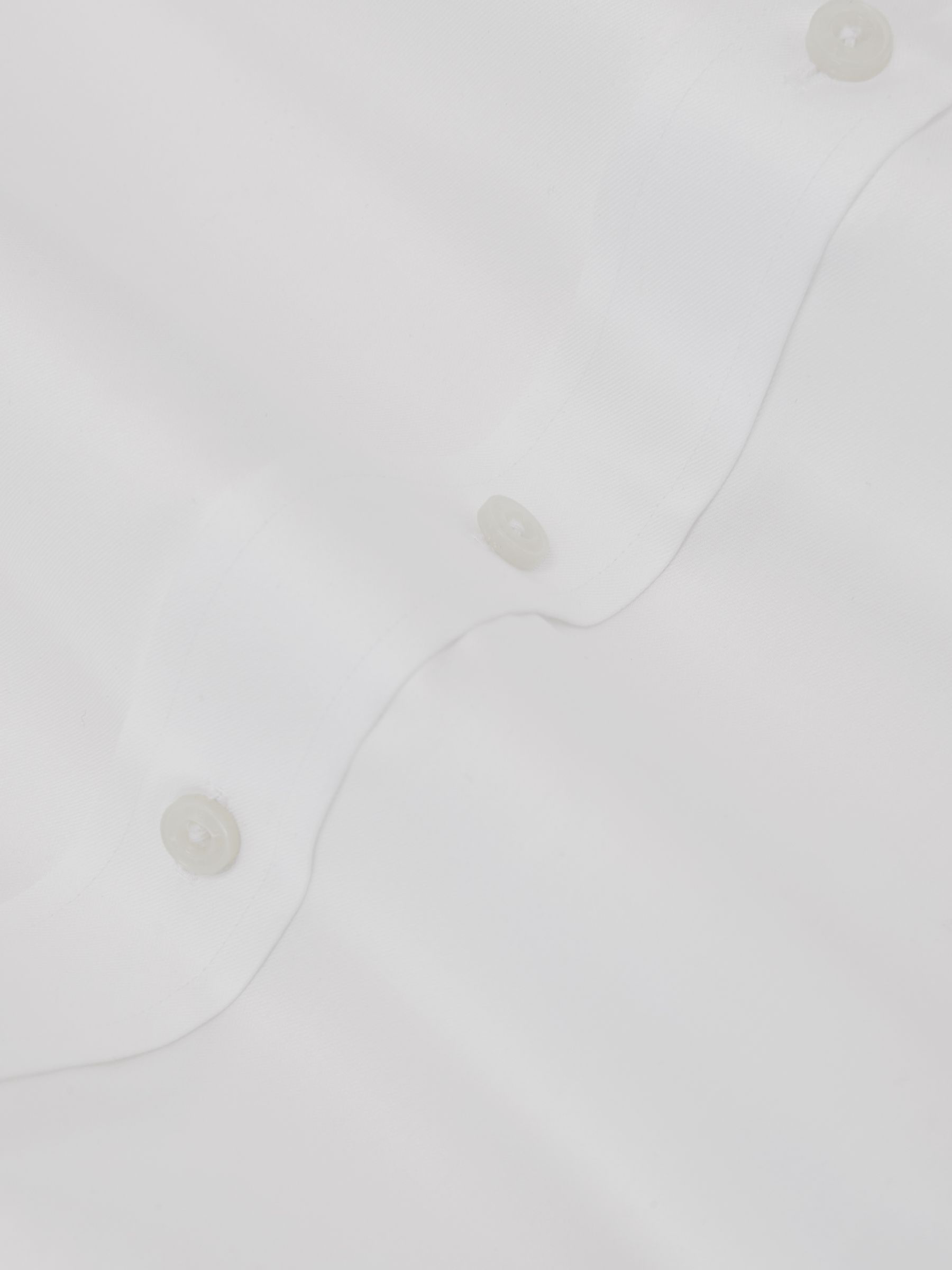 Slim Fit Cotton-Tencel Stretch Shirt in White