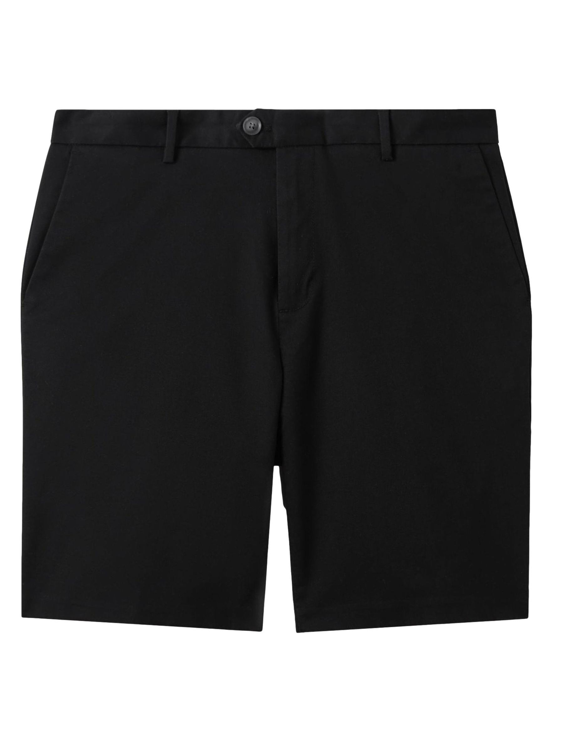 Cotton Chino Shorts with Stretch in Black