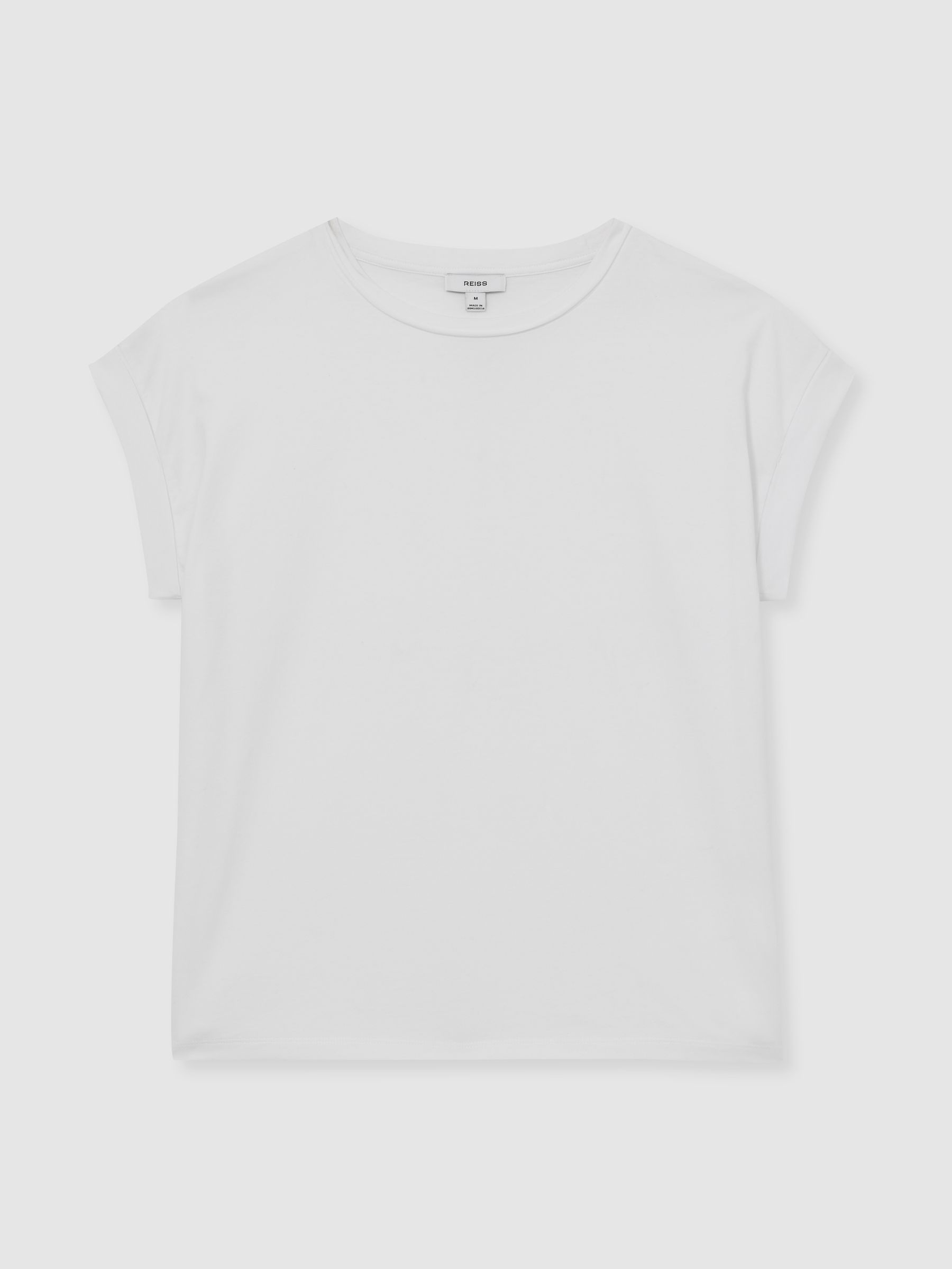 Brushed-Cotton Crew-Neck T-Shirt in White