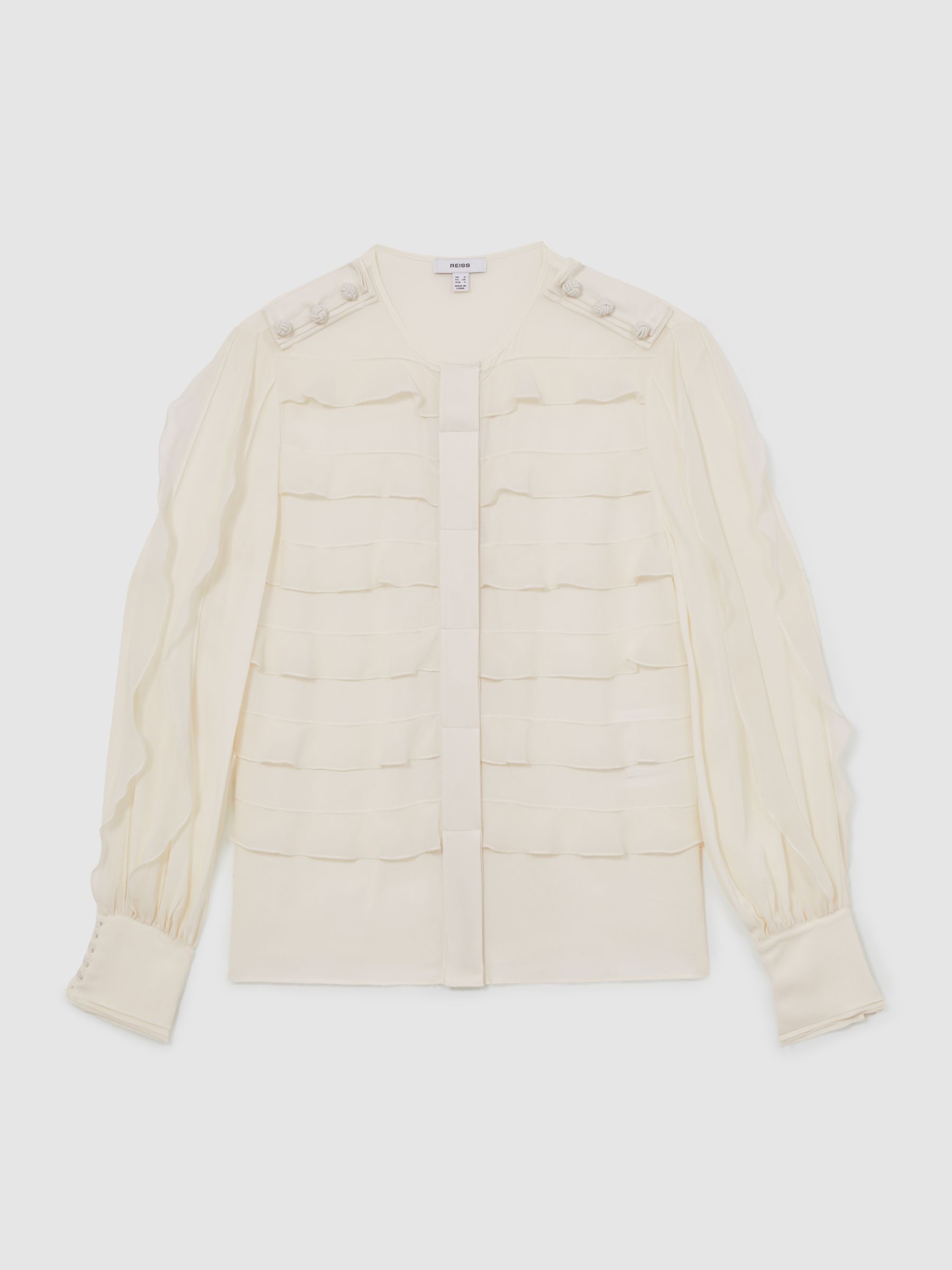 Reiss | Royal Ballet Ruffle Blouse in Cream