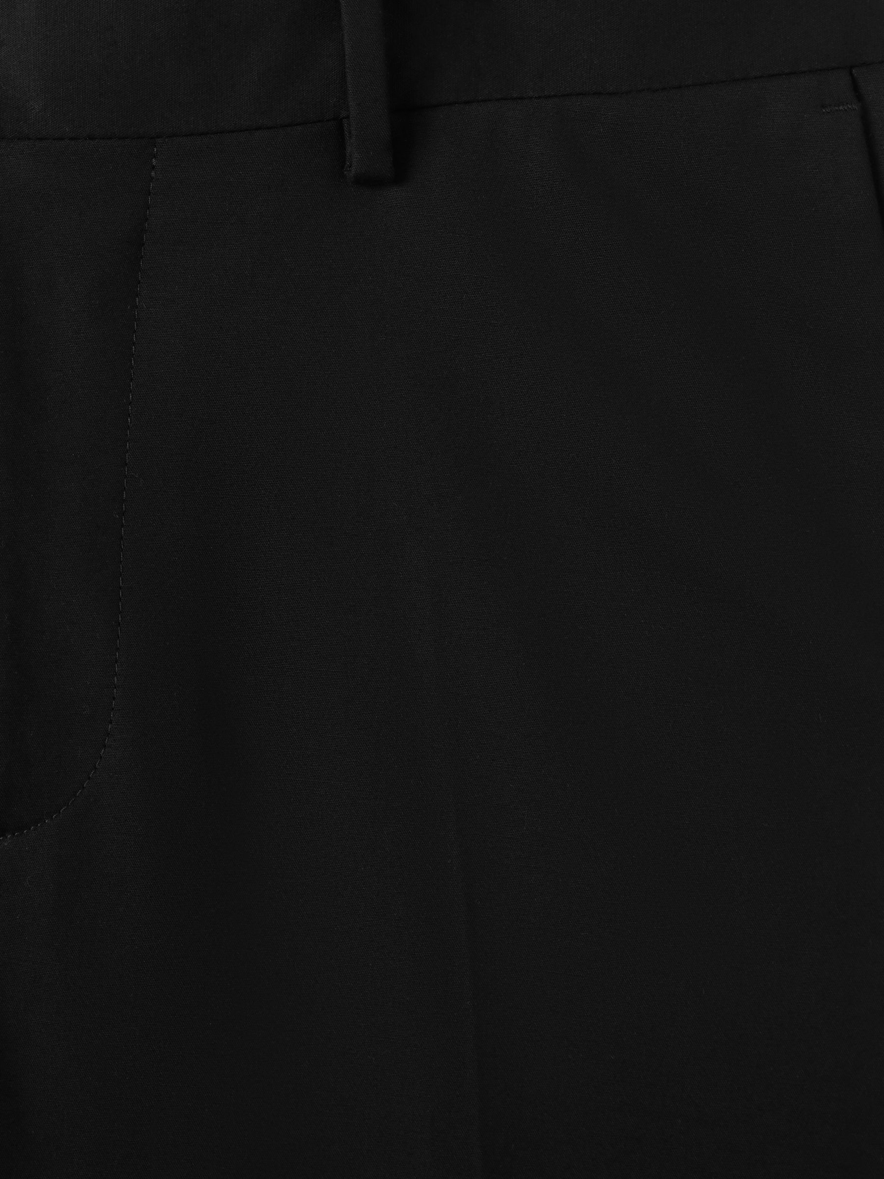 Slim Fit Cotton Blend Chinos in Black