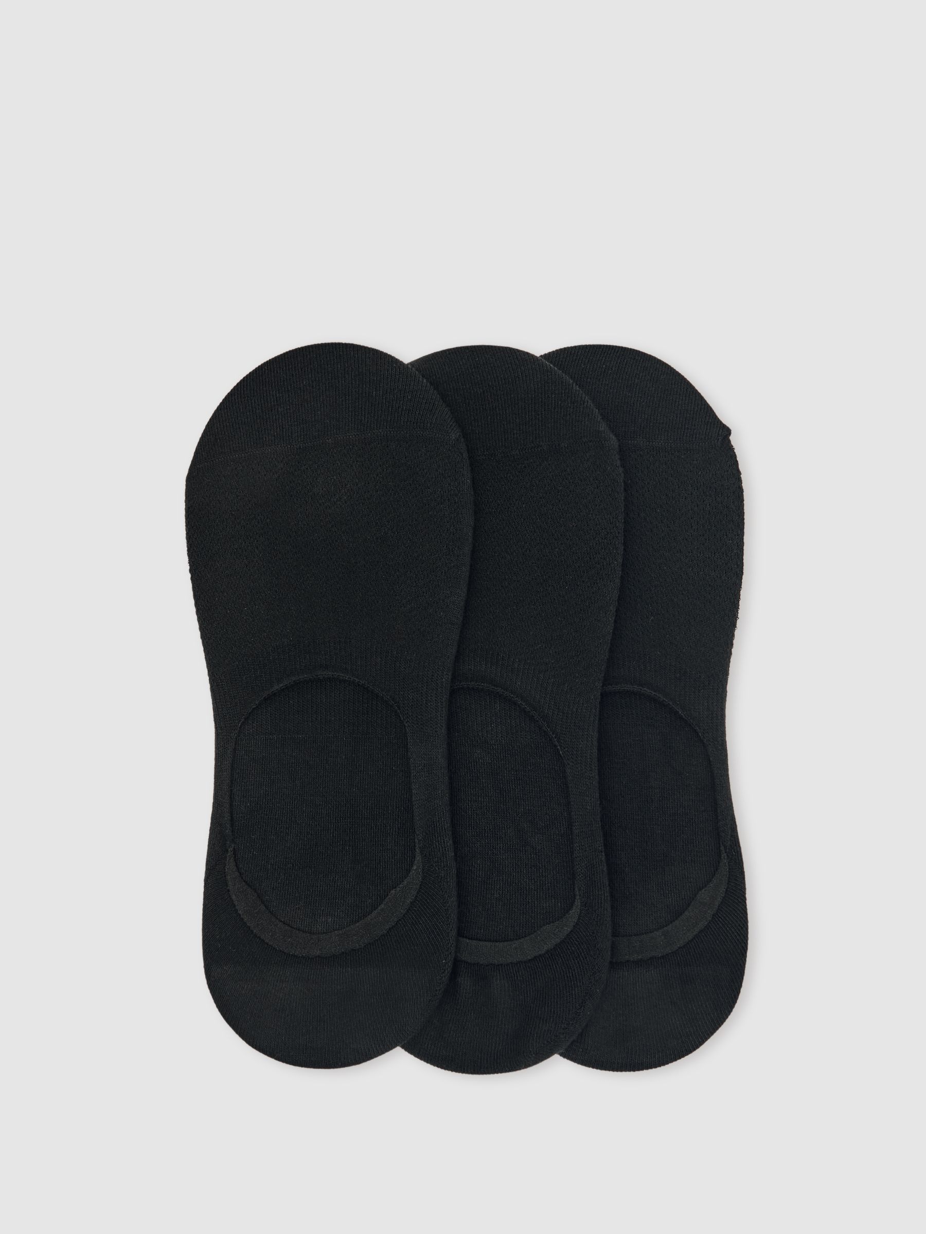 3 Pack Invisible Trainer Socks Cotton-Blend in White