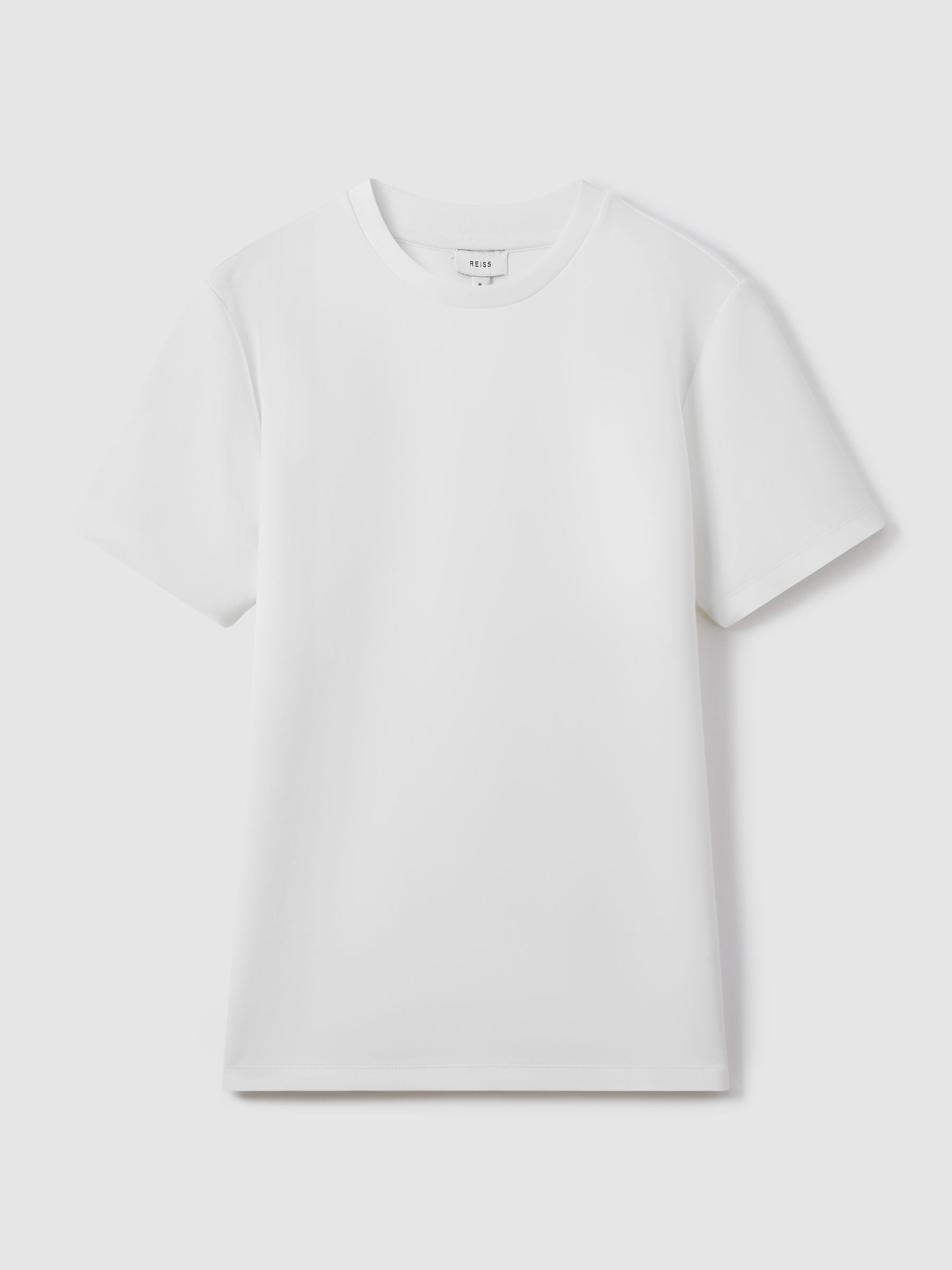 Premium Interlock Crew-Neck T-Shirt in White