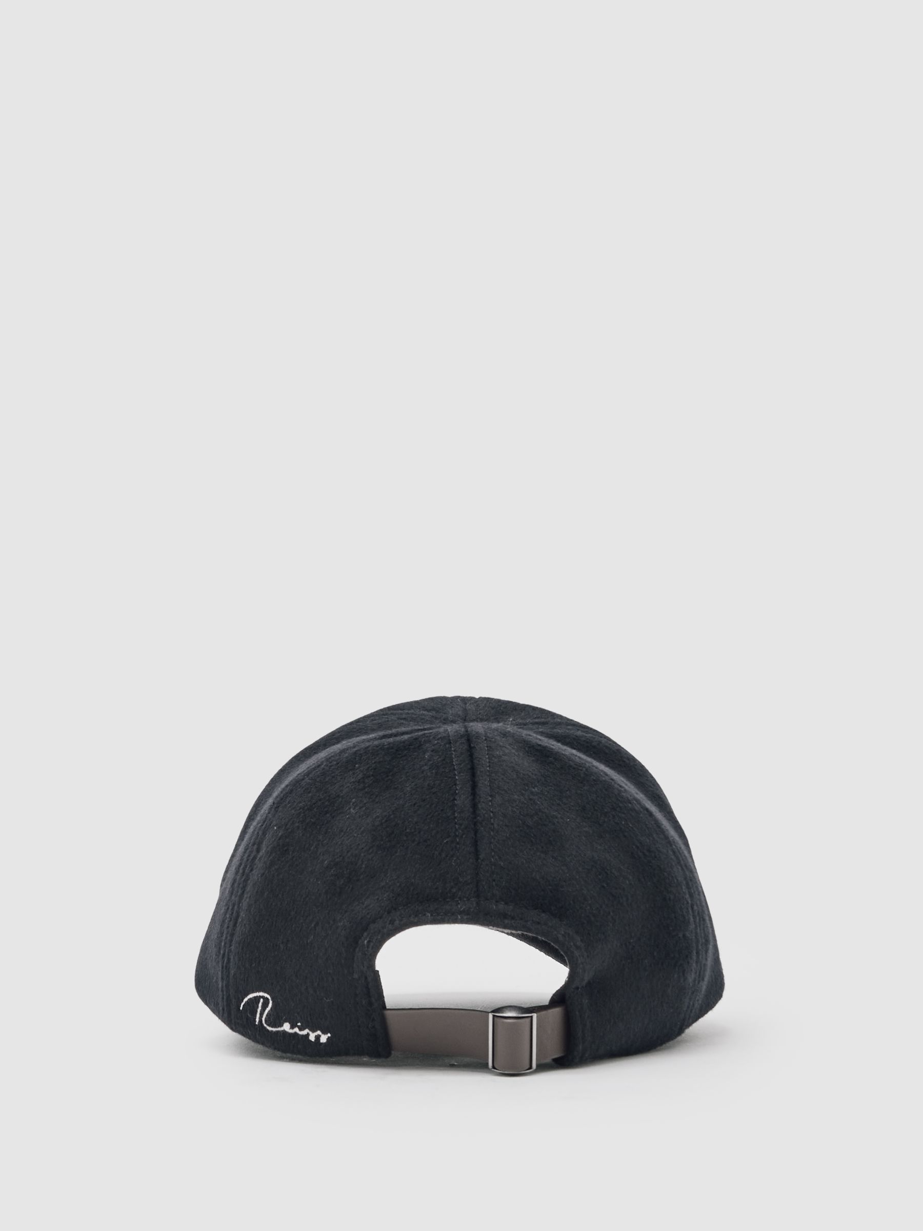 Wool-Blend Baseball Cap in Navy