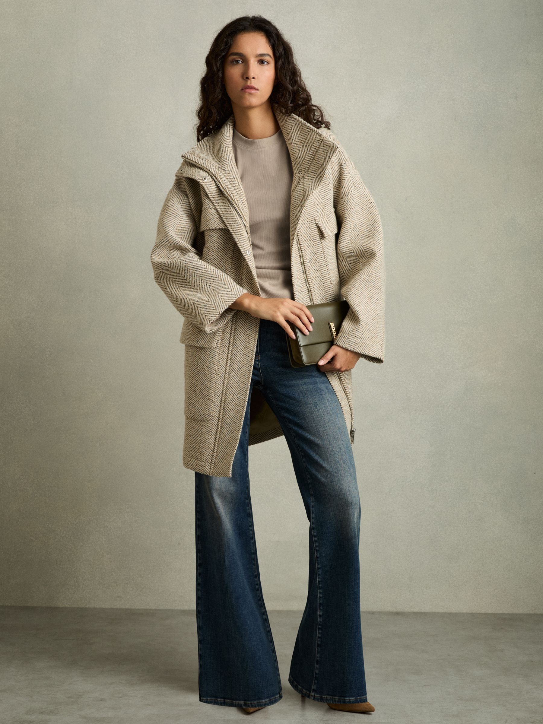 Fine-Rib Ruched Vest Top in Light Camel